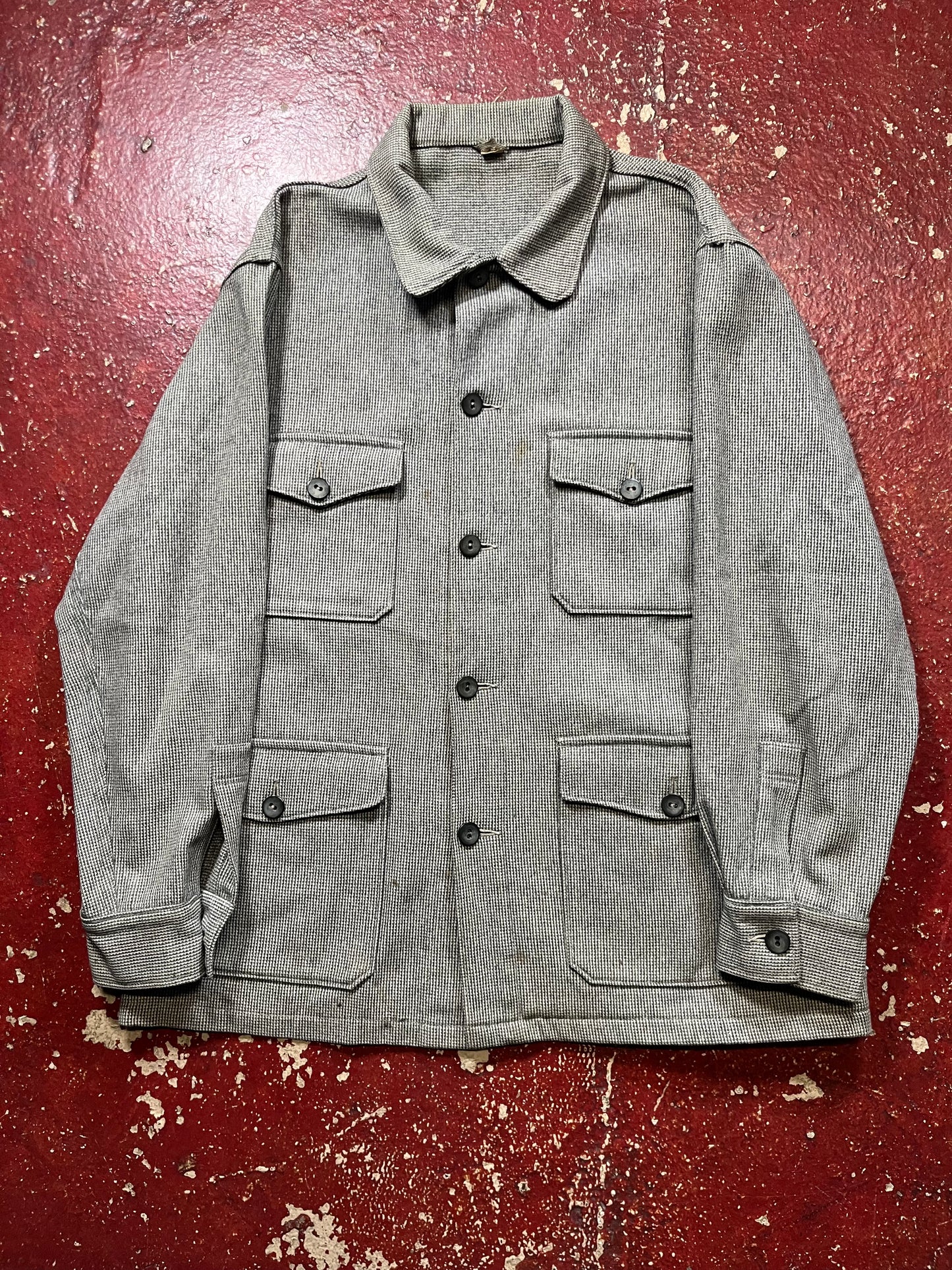50s Field & Stream White & Black Mackinaw Jacket
