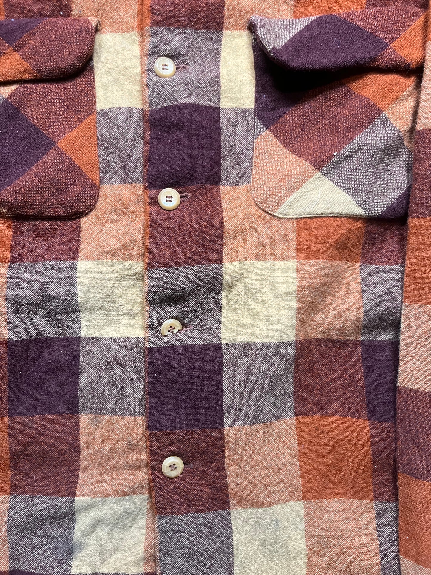 50s Woolrich Loop Collar Board Shirt