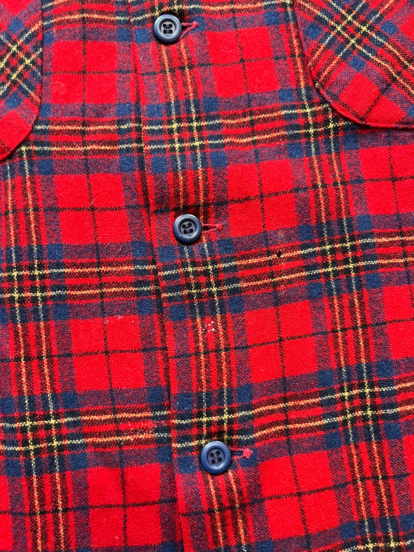 60s Pendleton Red & Blue Long Sleeve Board Shirt