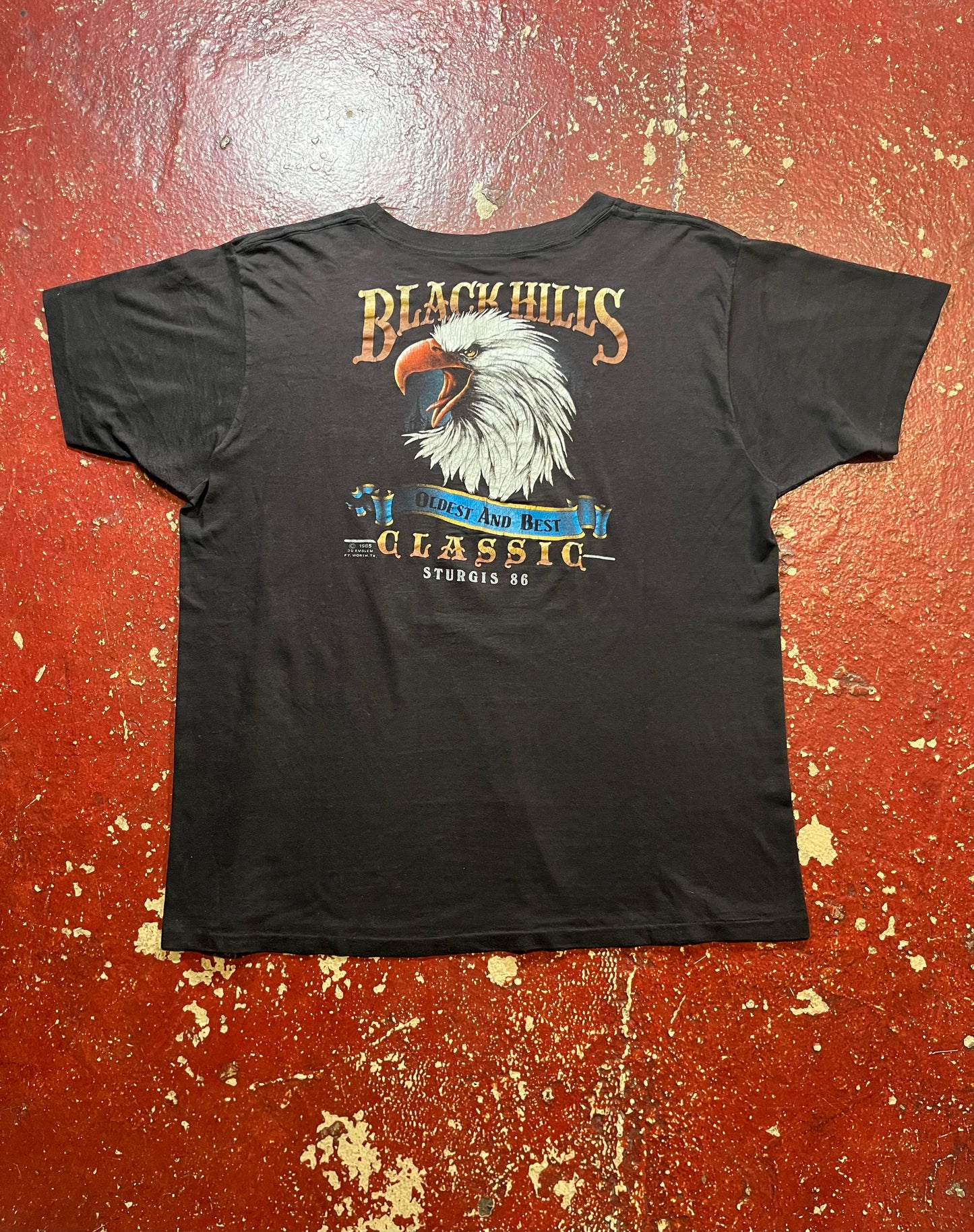 1986 3D Emblem Easyriders Melting Skulls Tee