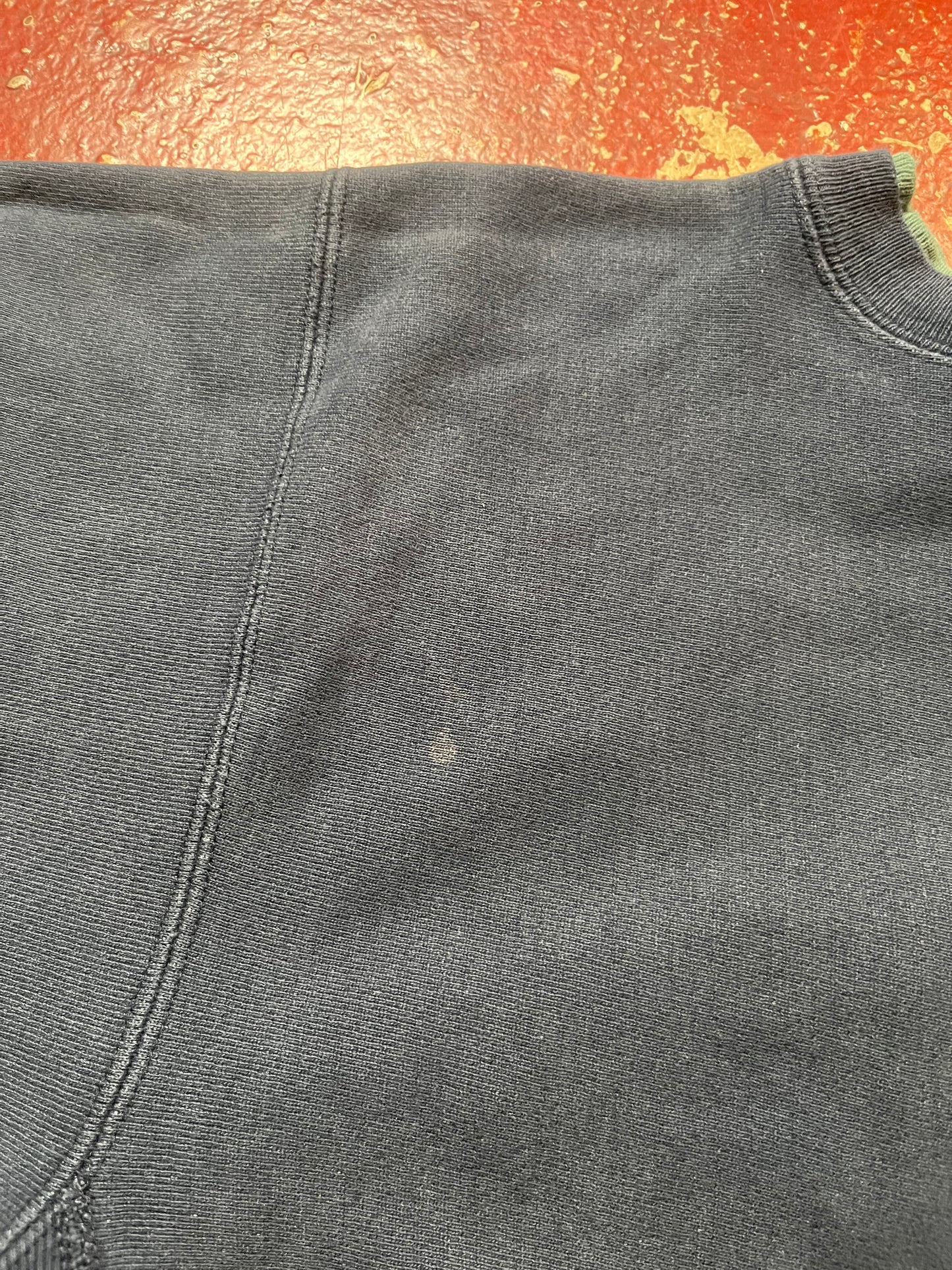 90s Champion Reverse Weave Blue & Green Spellout Crewneck