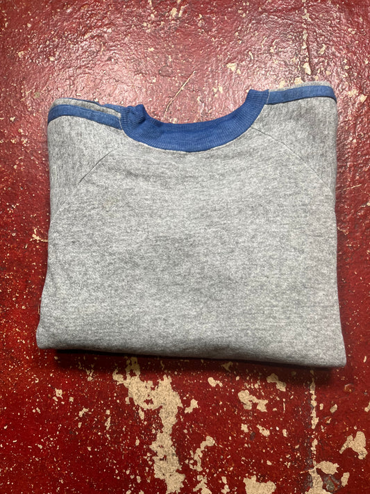 70s/80s Grey & Blue Crewneck