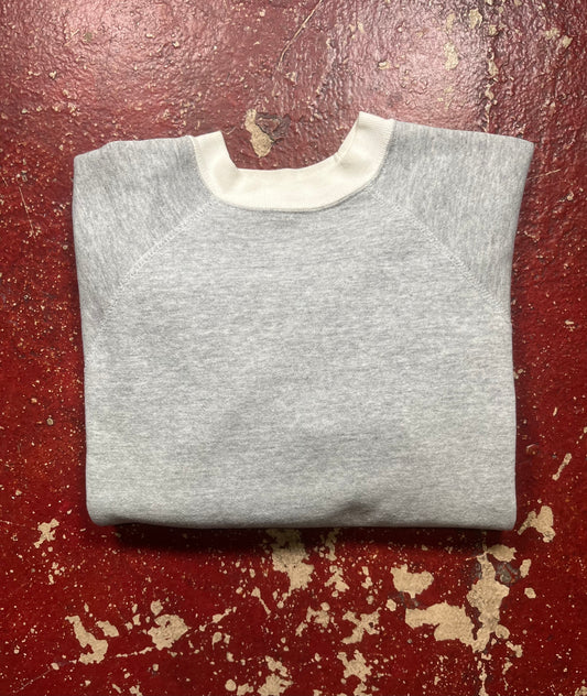 70s Grey & White Two Tone Crewneck