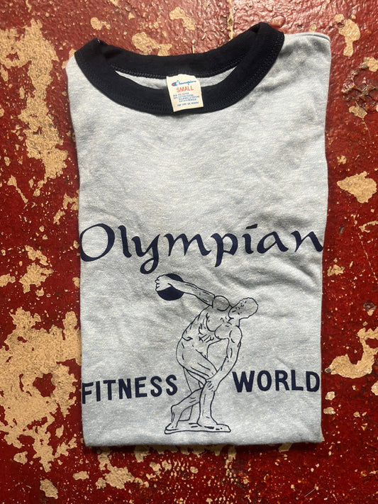 80s Champion Olympian Fitness World Ringer Tee