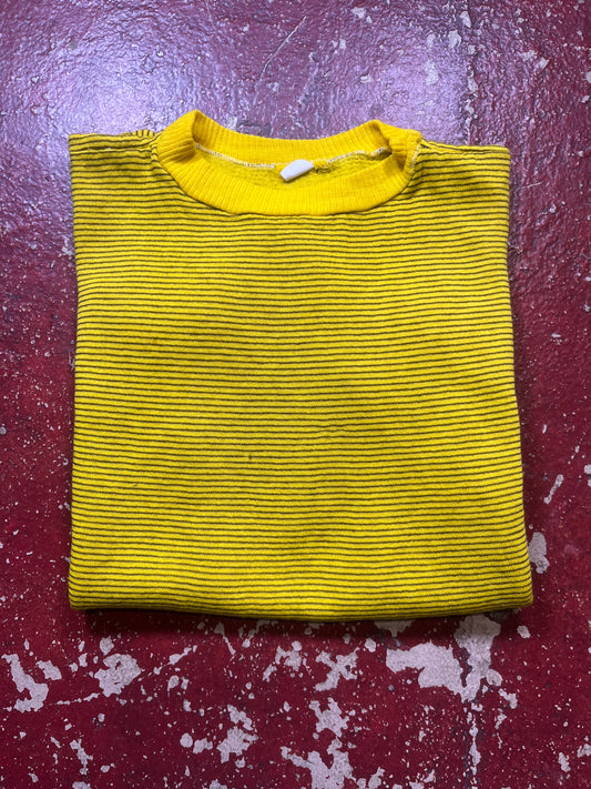 60s/70s Towncraft Yellow & Brown Short Sleeve Crewneck