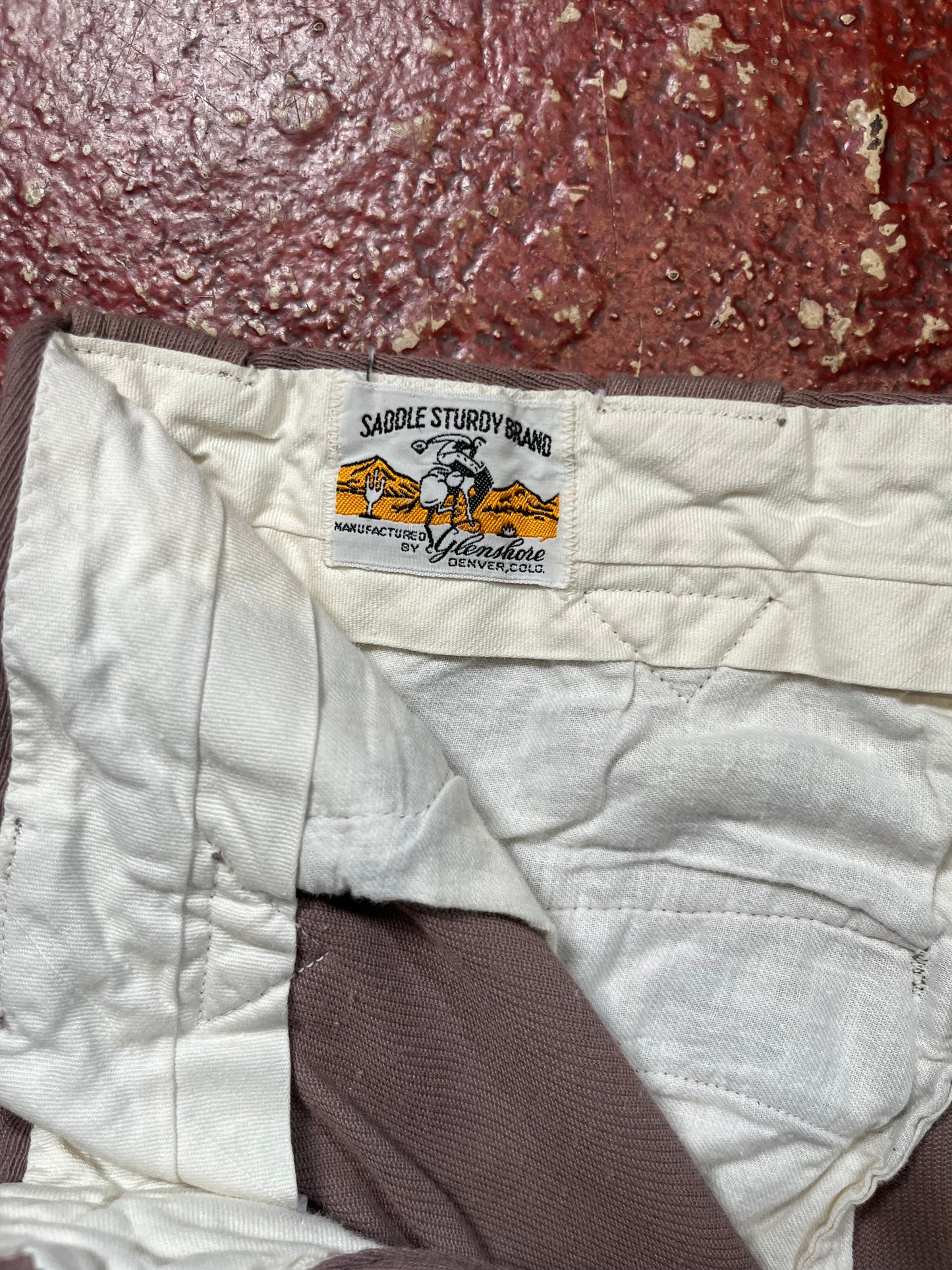 50s Saddle Sturdy Gabardine Western Pants