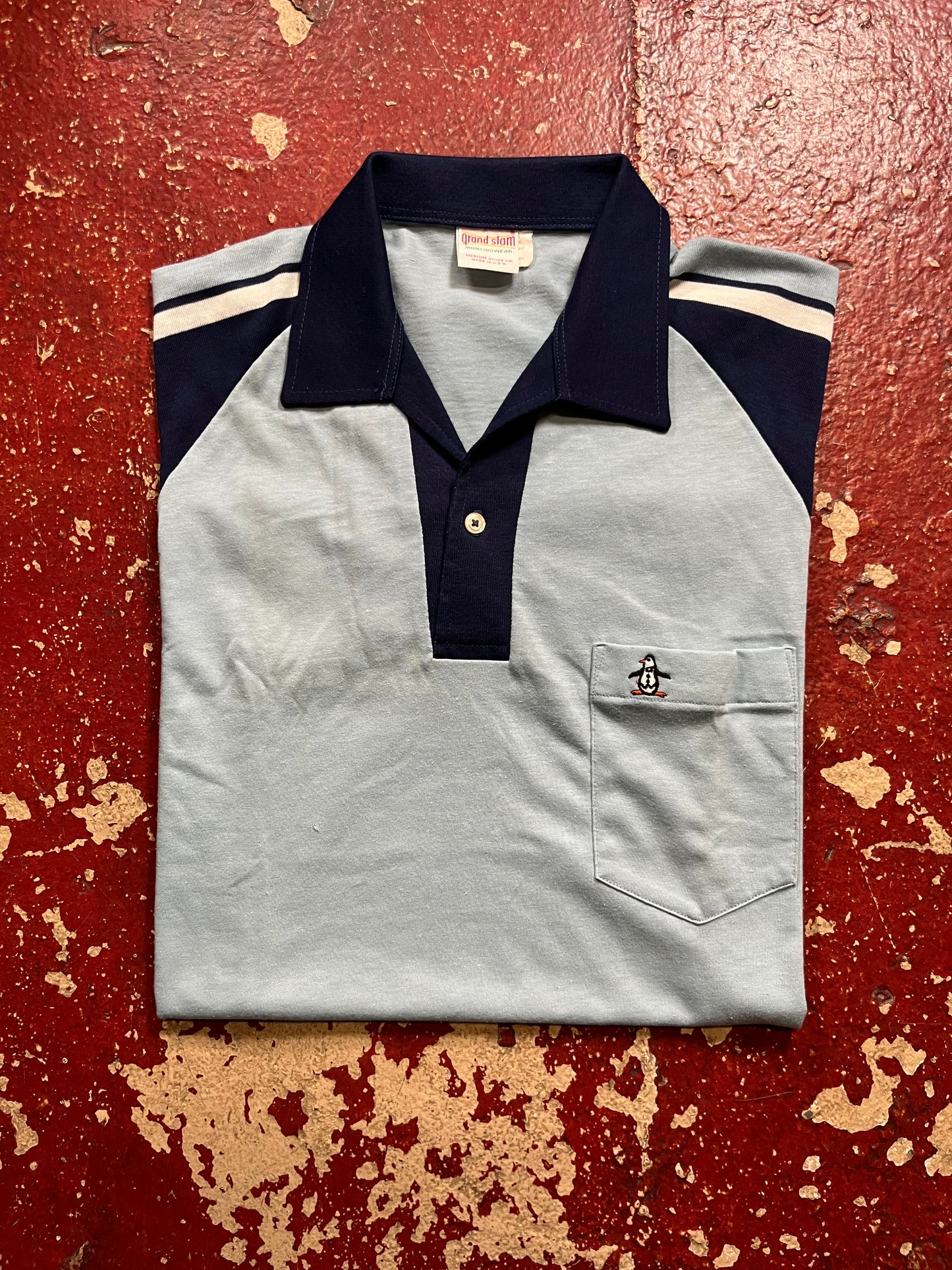 80s Grand Slam Blue Polo
