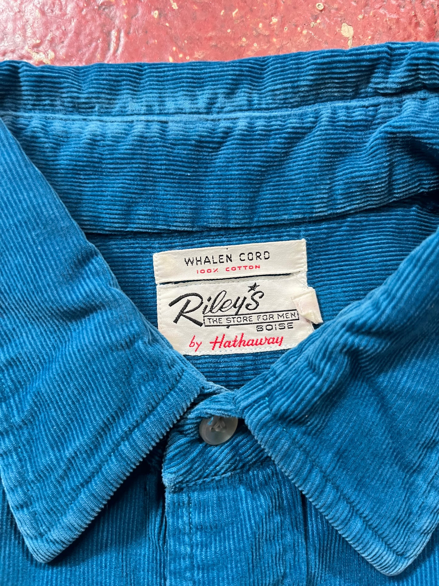 60s Riley’s Blue Corduroy Long Sleeve Shirt