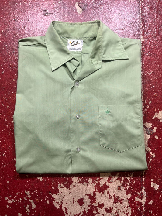 60s/70s Cartini Green Short Sleeve Shirt
