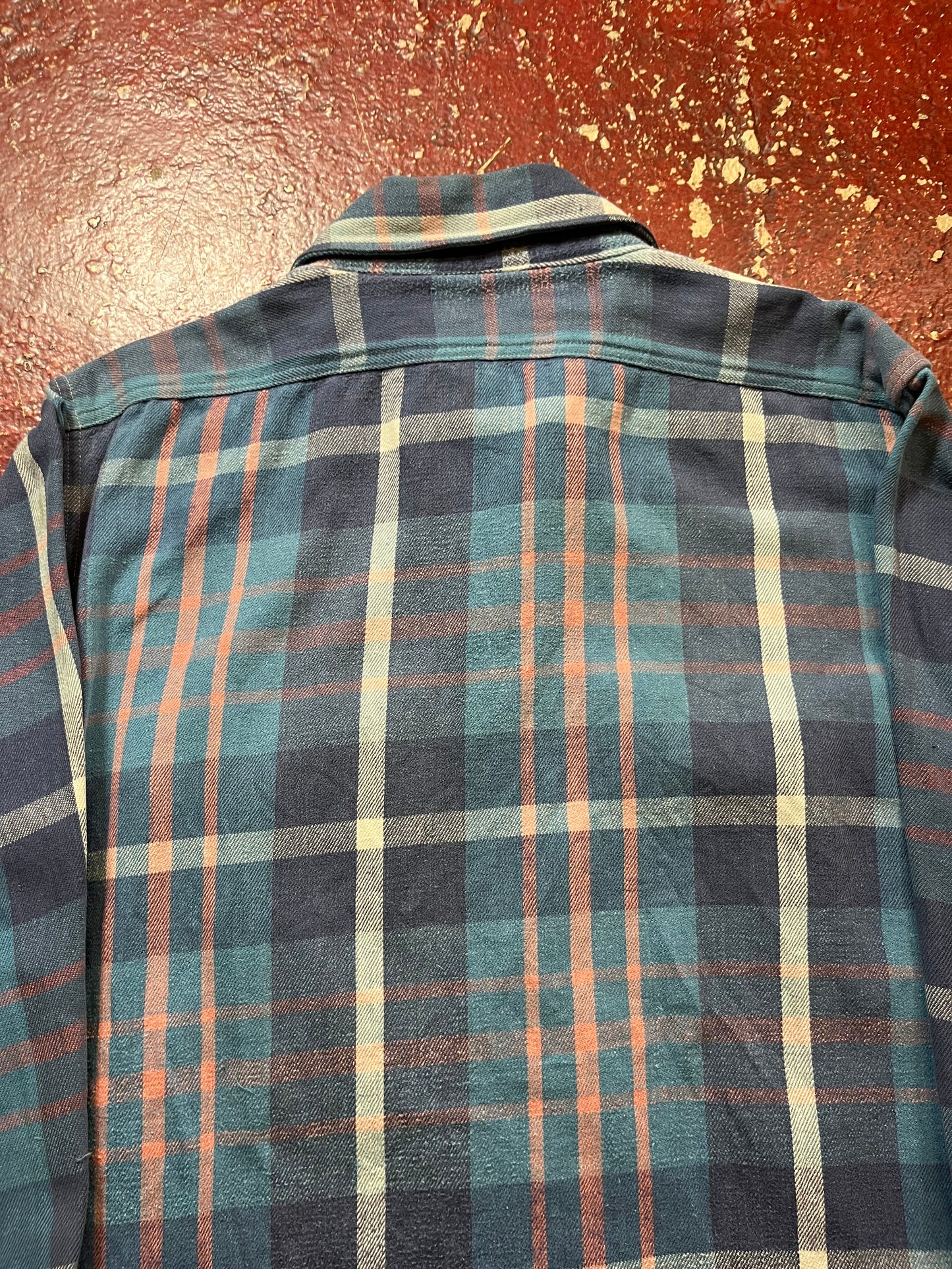 40s/50s Allied Clothiers Blue & Red Flannel
