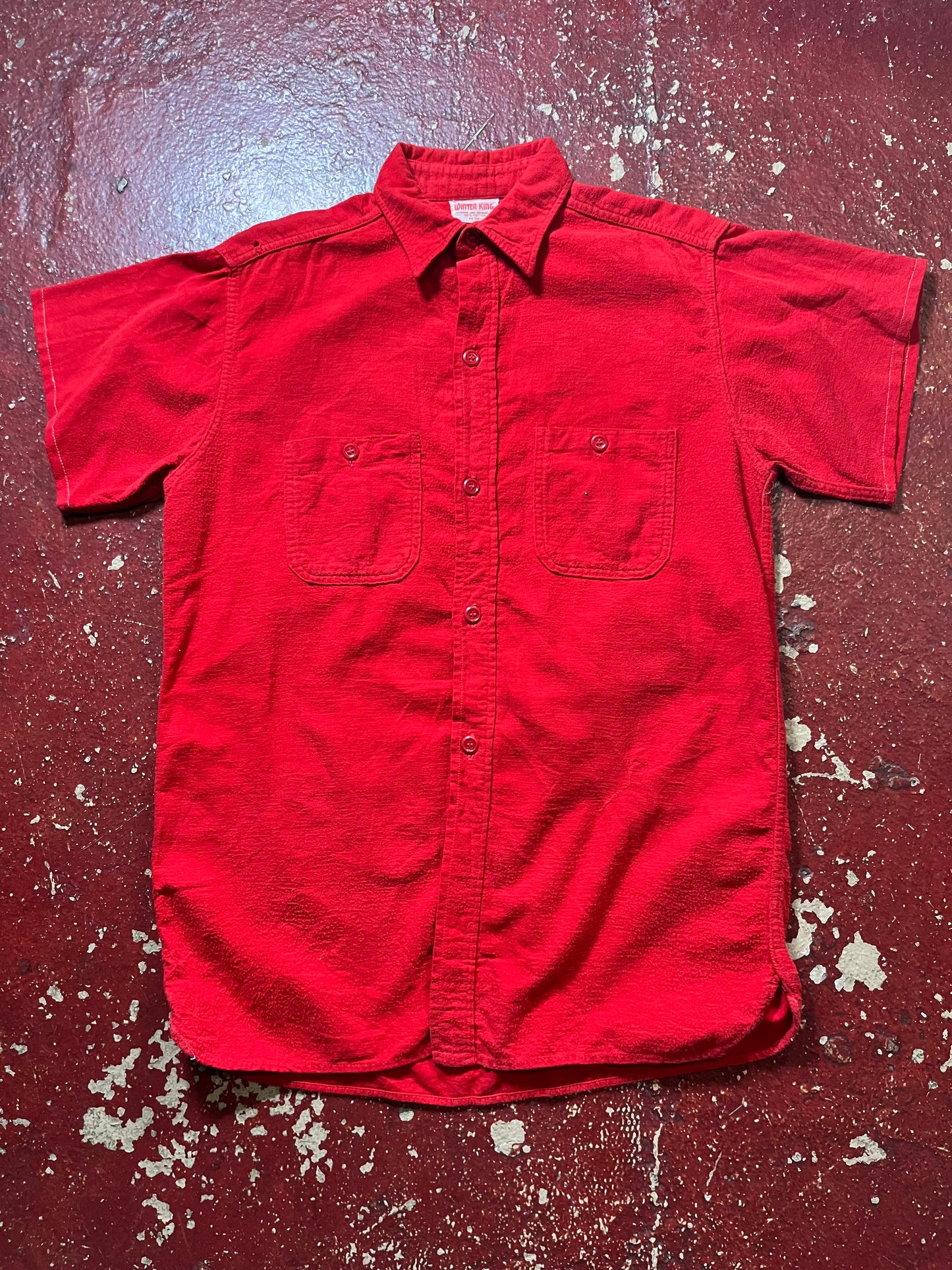 50s Winter King Red Short Sleeve Shirt