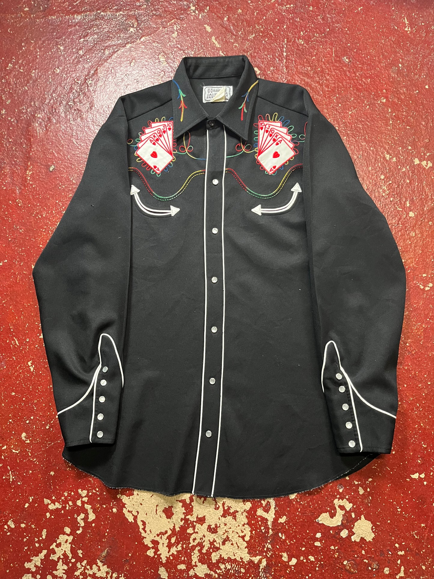 70s/80s HBarC Playing Cards Western Shirt