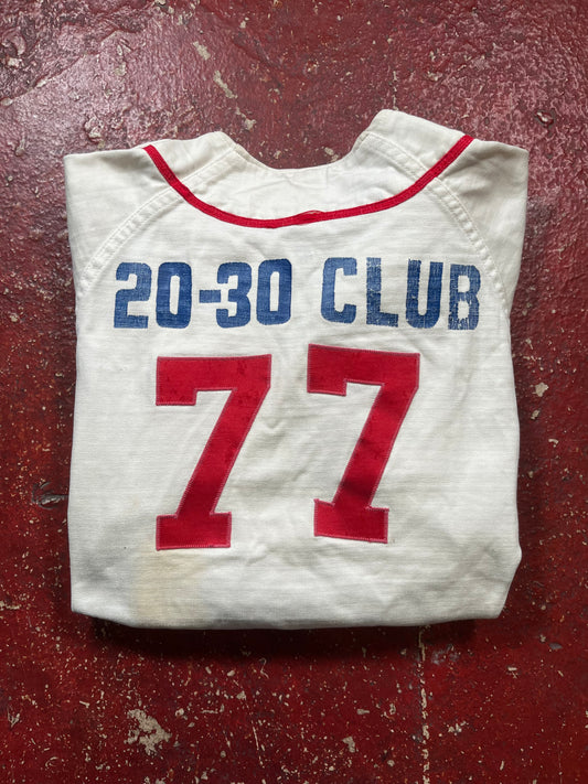 50s Russell 20-30 Zip Up Baseball Jersey