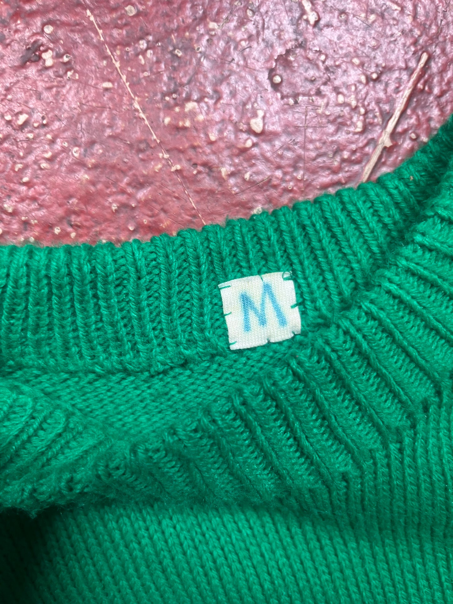 70s Color Guard Green Knit Sweater