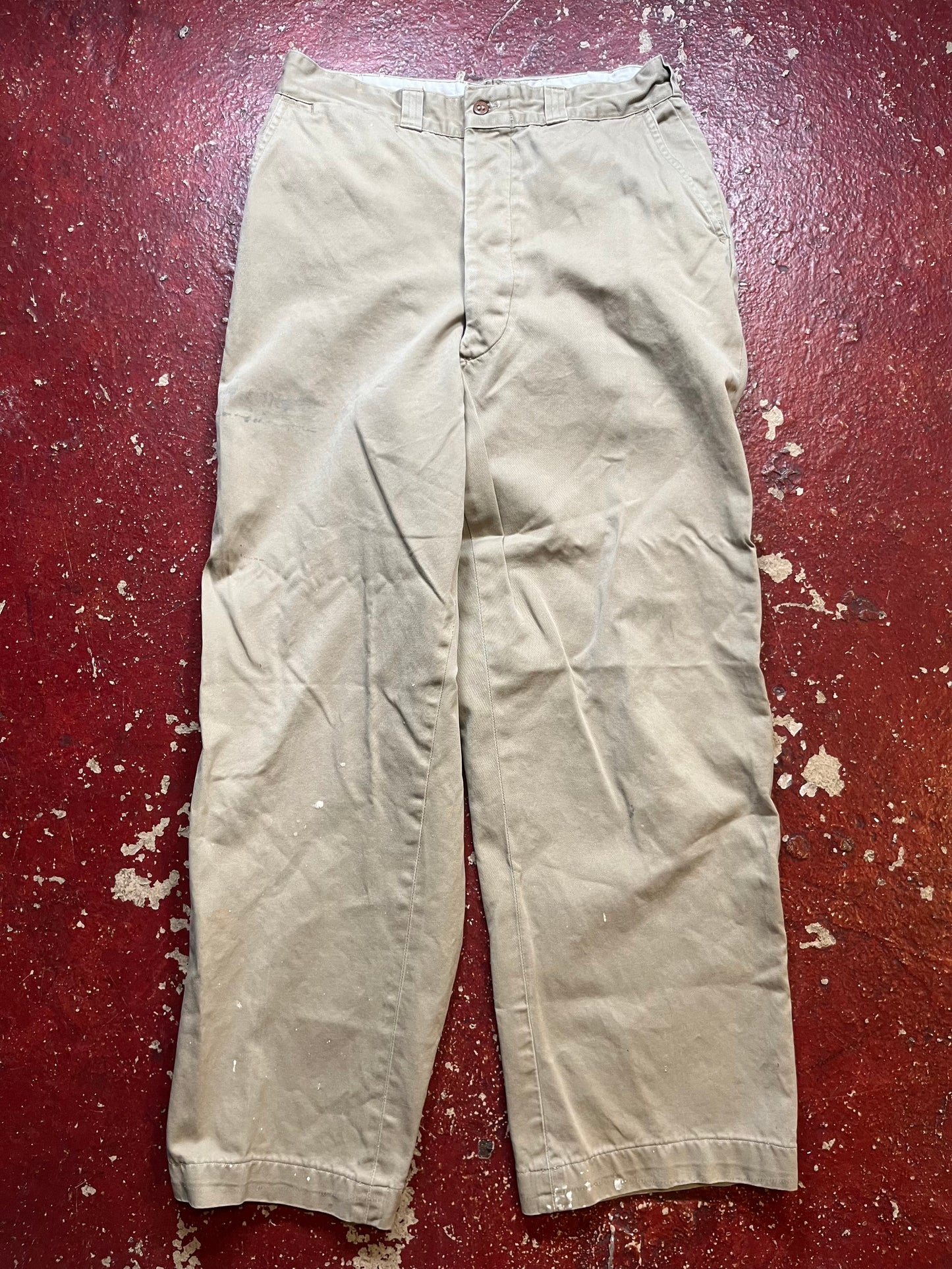 50s Cotton Khaki Pants