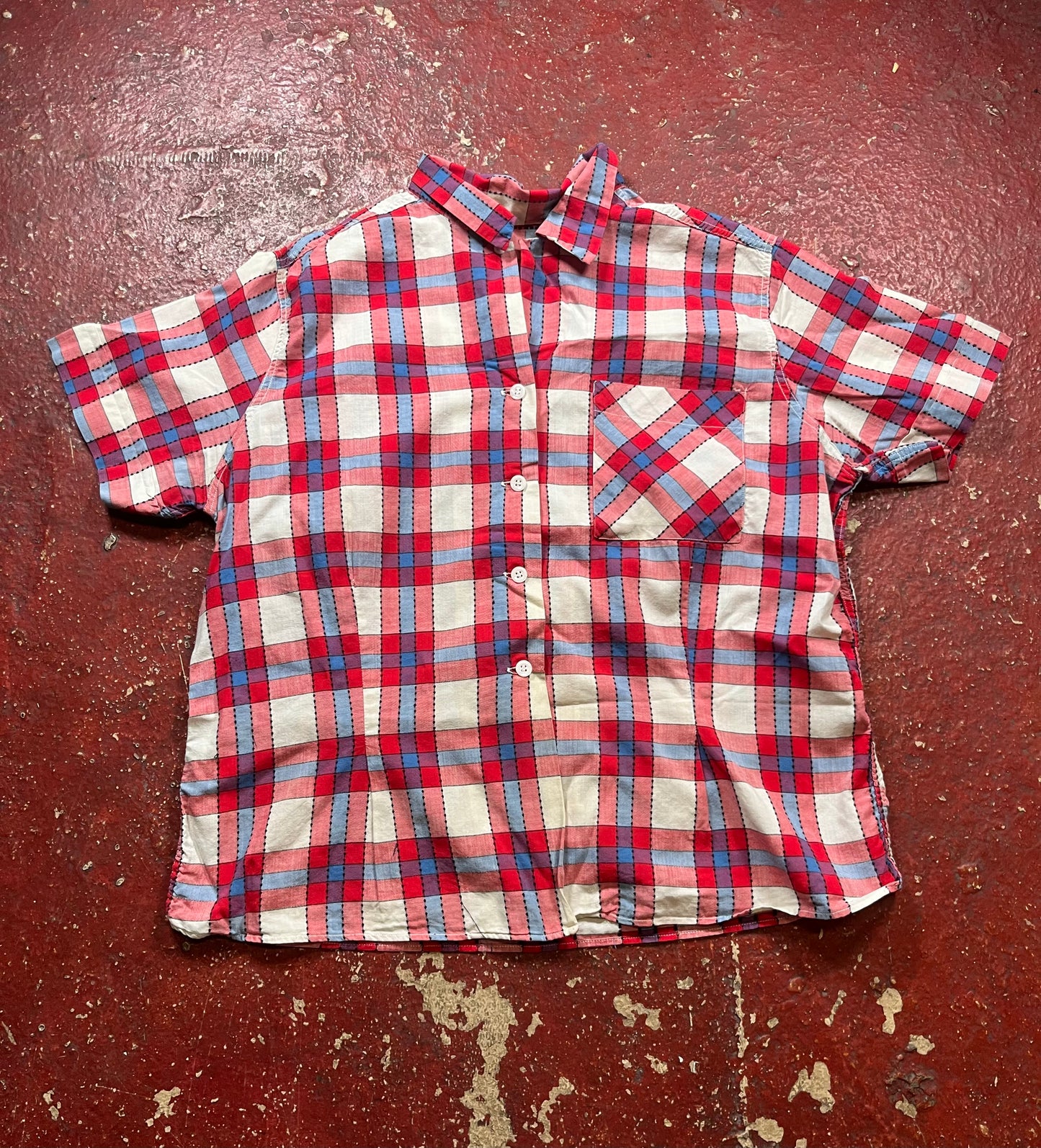 60s Women’s Short Sleeve Button Up