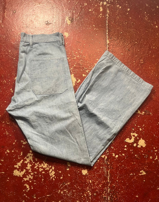 70s Front Pockets Bell Bottom Pants