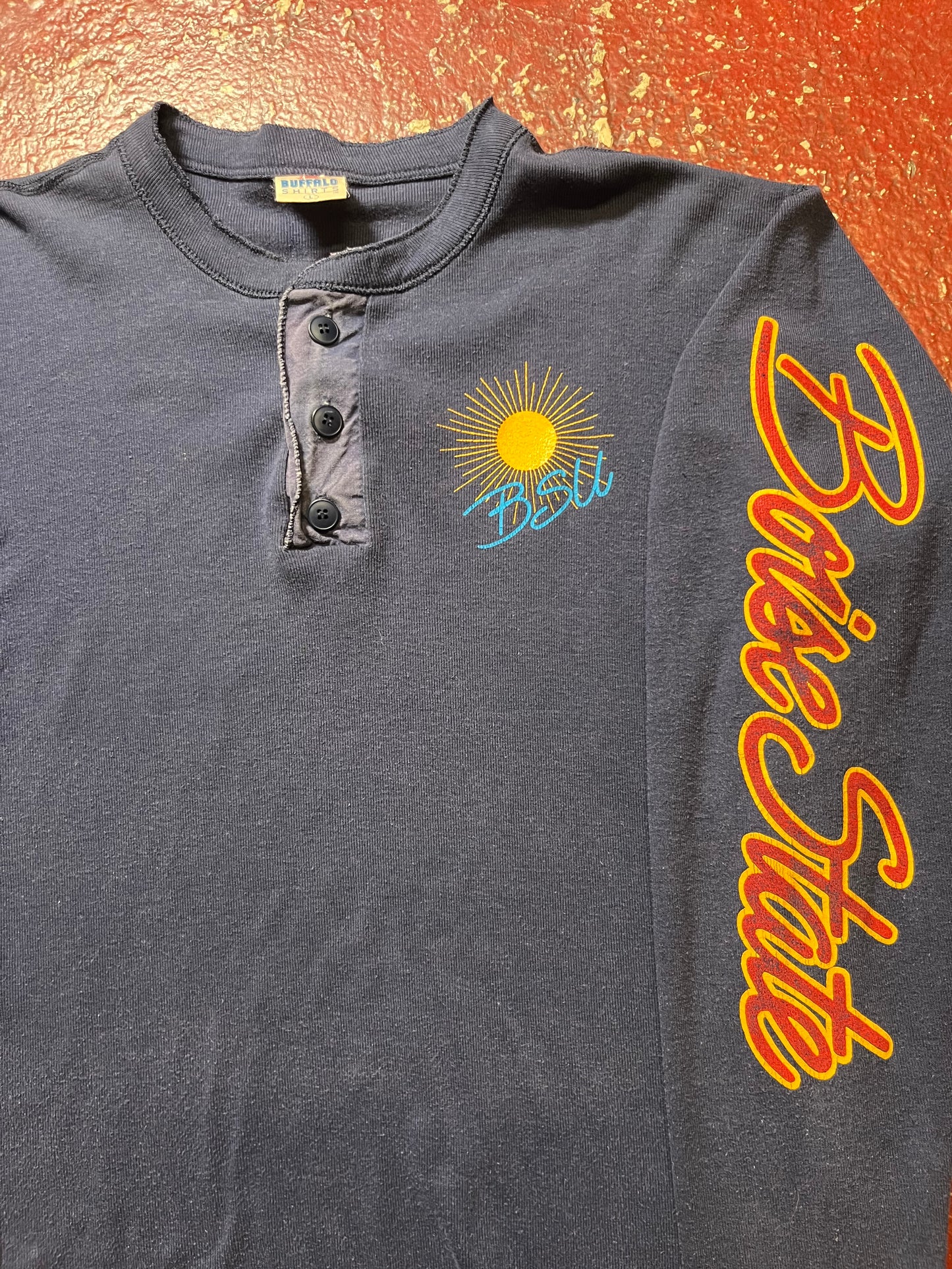 80s Boise State Ski Henley