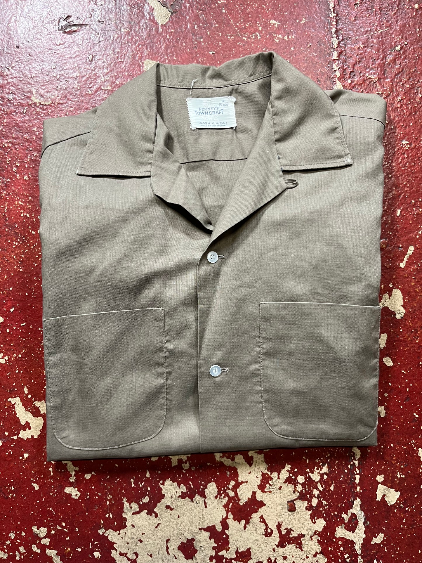 60s Penneys Towncraft Loop Collar Long Sleeve Shirt