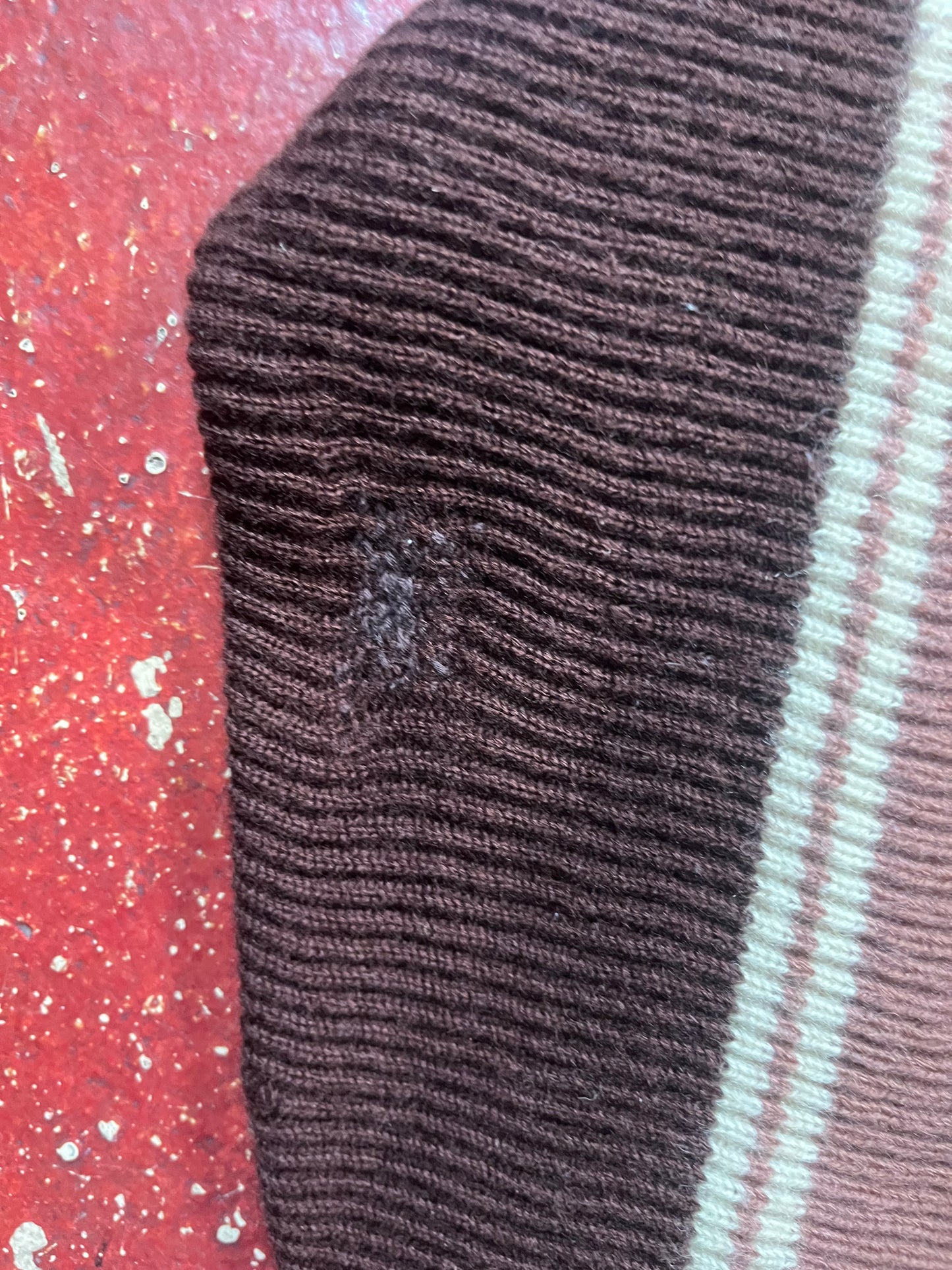 50s Penneys Brown Full Zip Knit Sweater