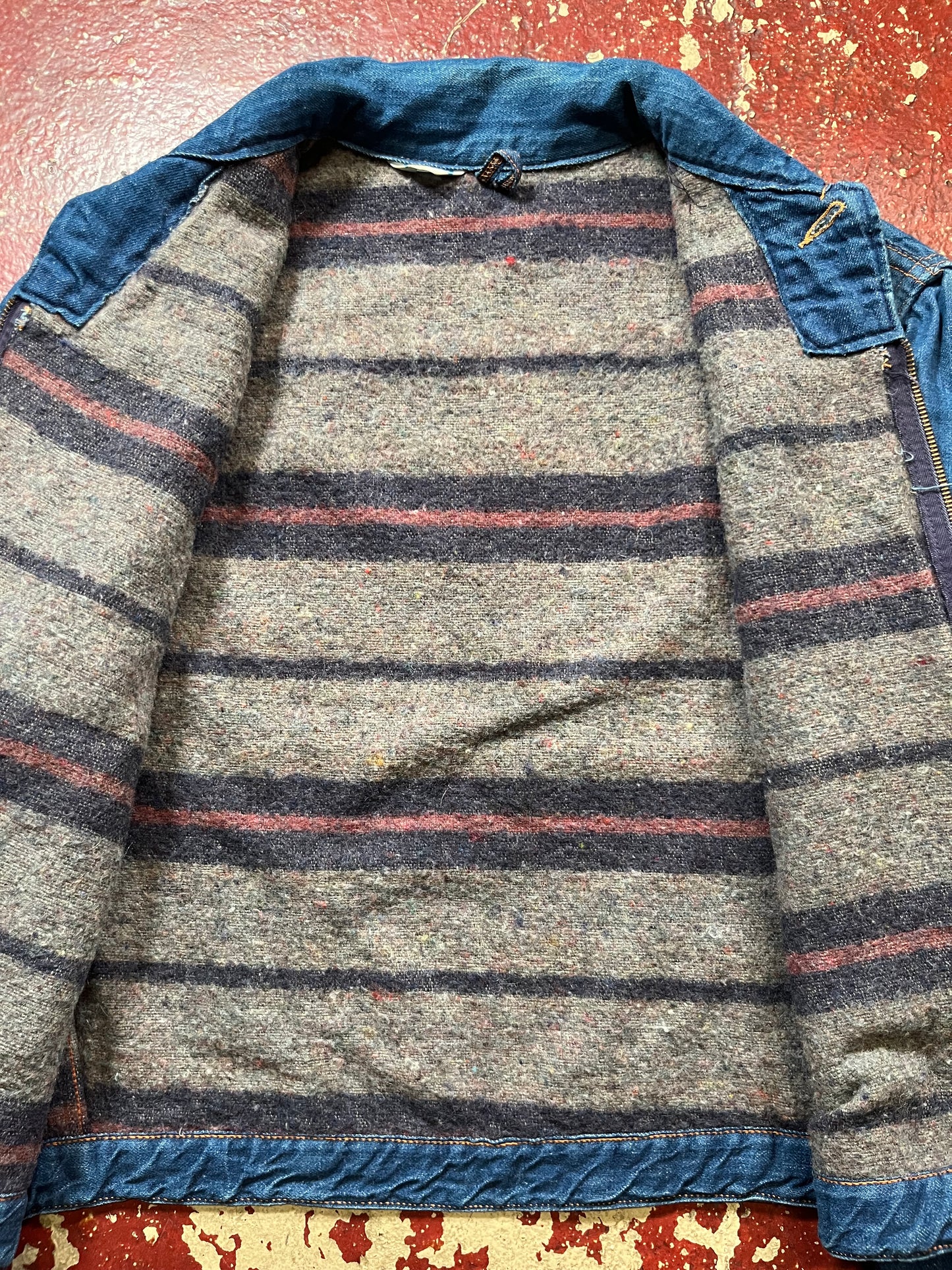 60s Montgomery Ward Two Pocket Pleated Denim Jacket