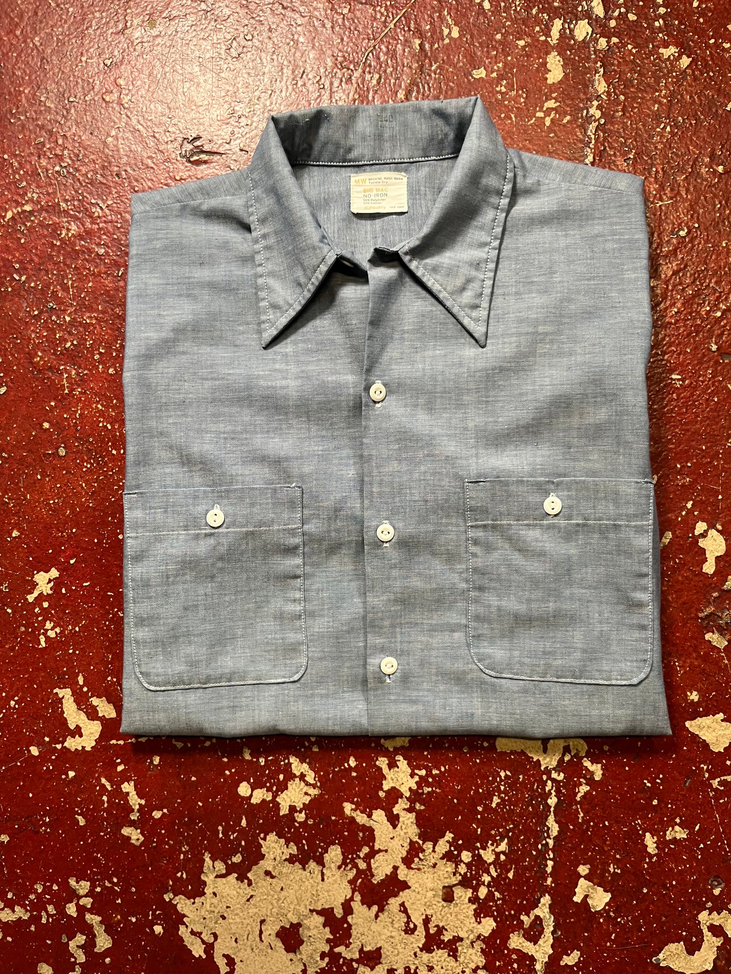 70s Big Mac Chambray Short Sleeve Shirt