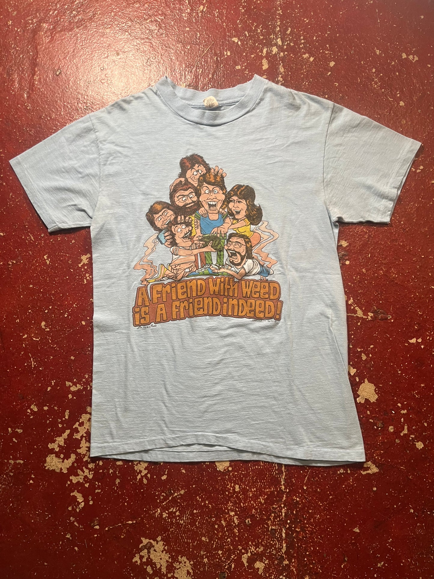 70s Friend With Weed Tee