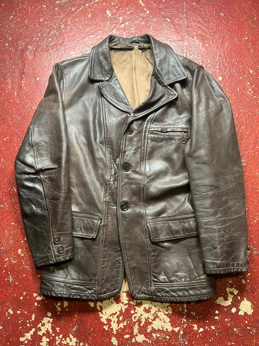 40s/50s Leather Blazer Jacket