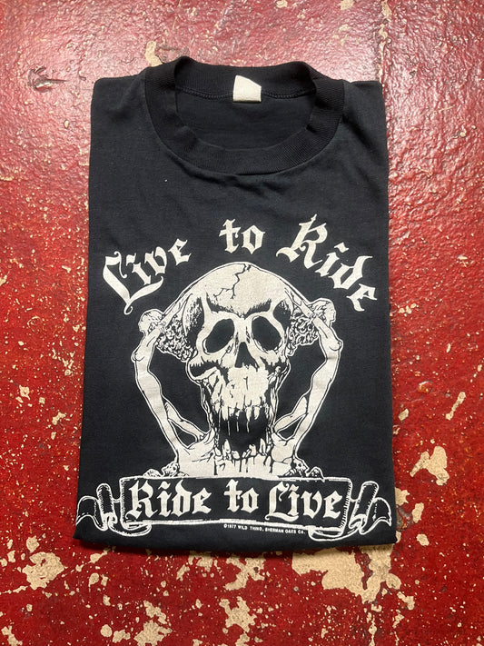 1977 Harley Davidson “Live To Ride” Cutoff Shirt