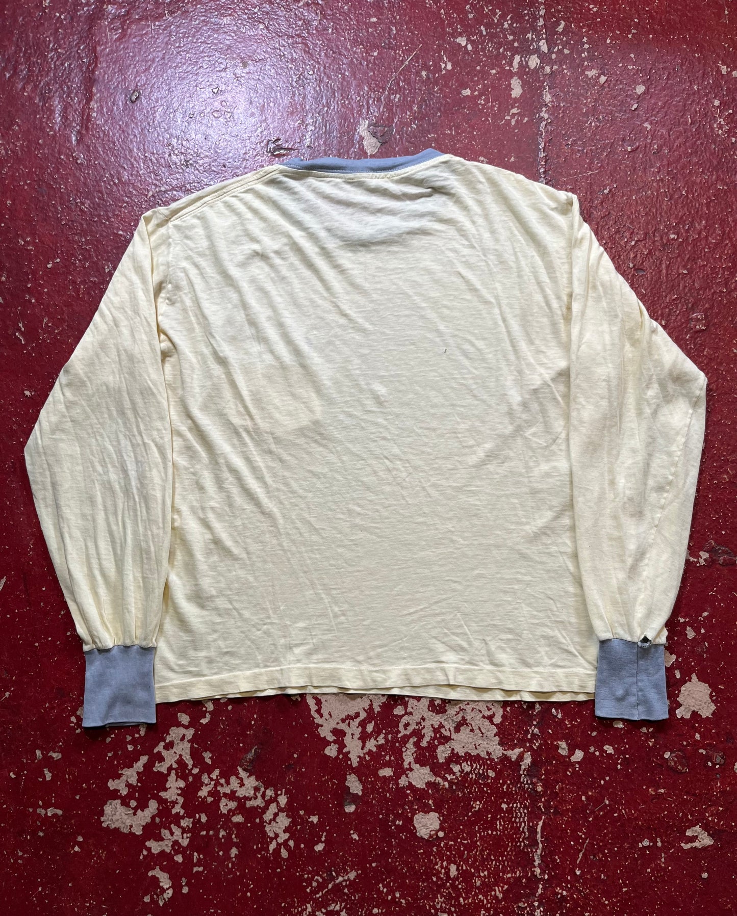 70s/80s Yellow & Grey Long Sleeve Shirt