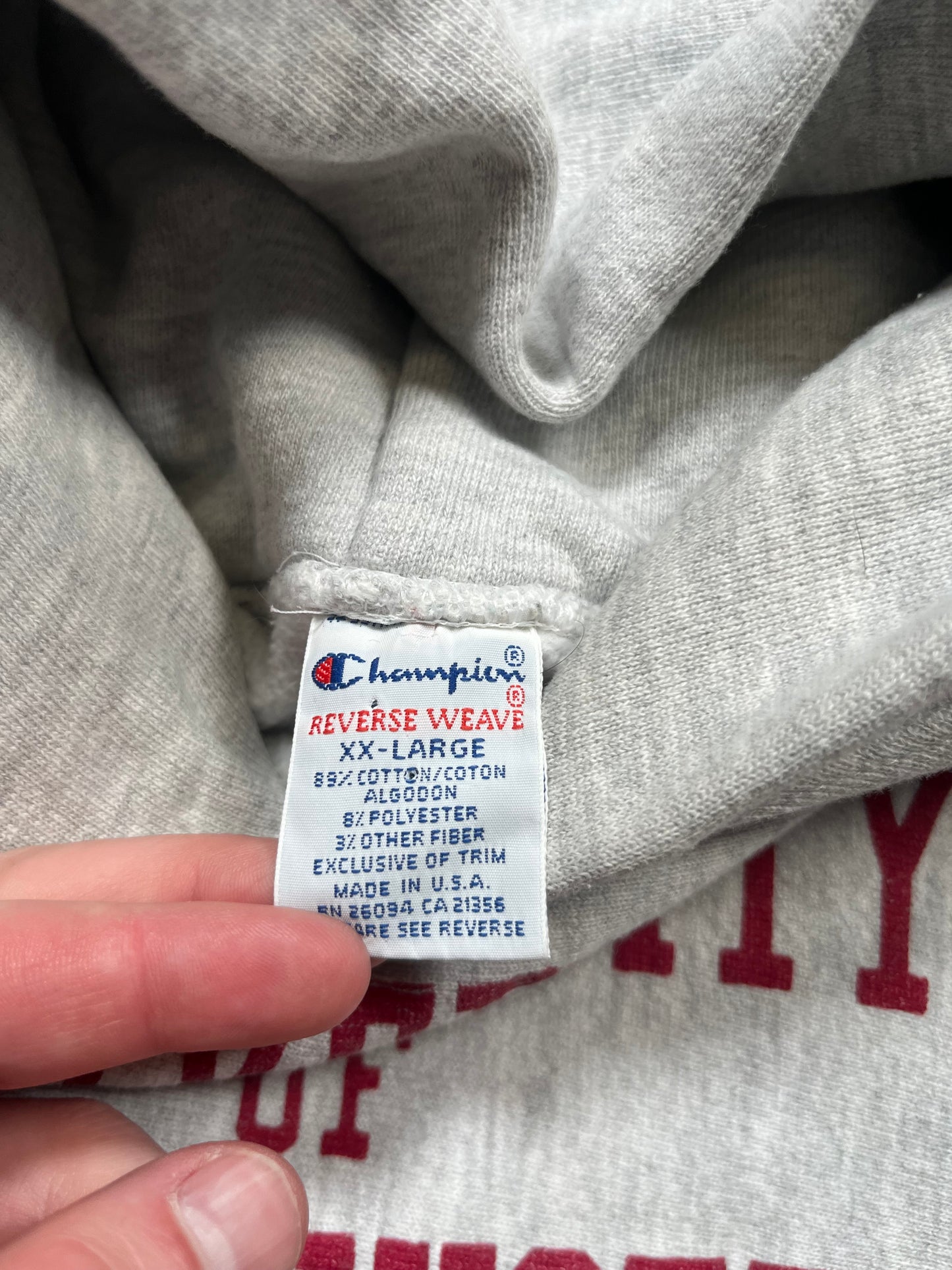 90s Champion Reverse Weave Massachusetts Hoodie