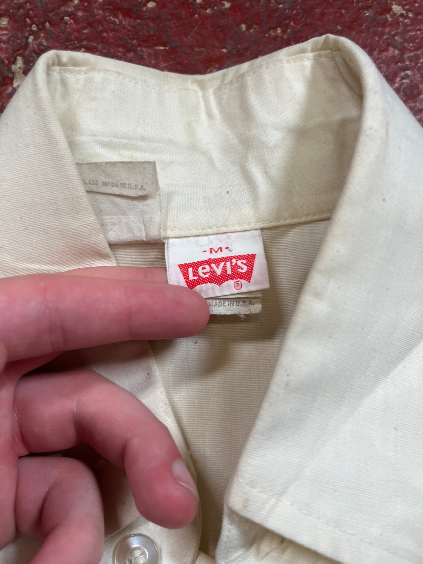 80s Levis Pearl Snap Long Sleeve Button Up