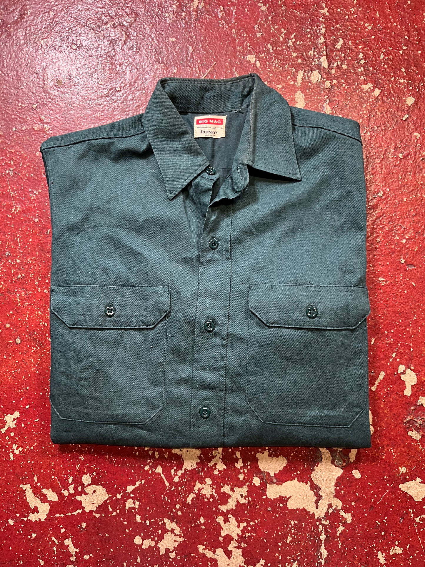 50s Penneys Big Mac Green Work Shirt