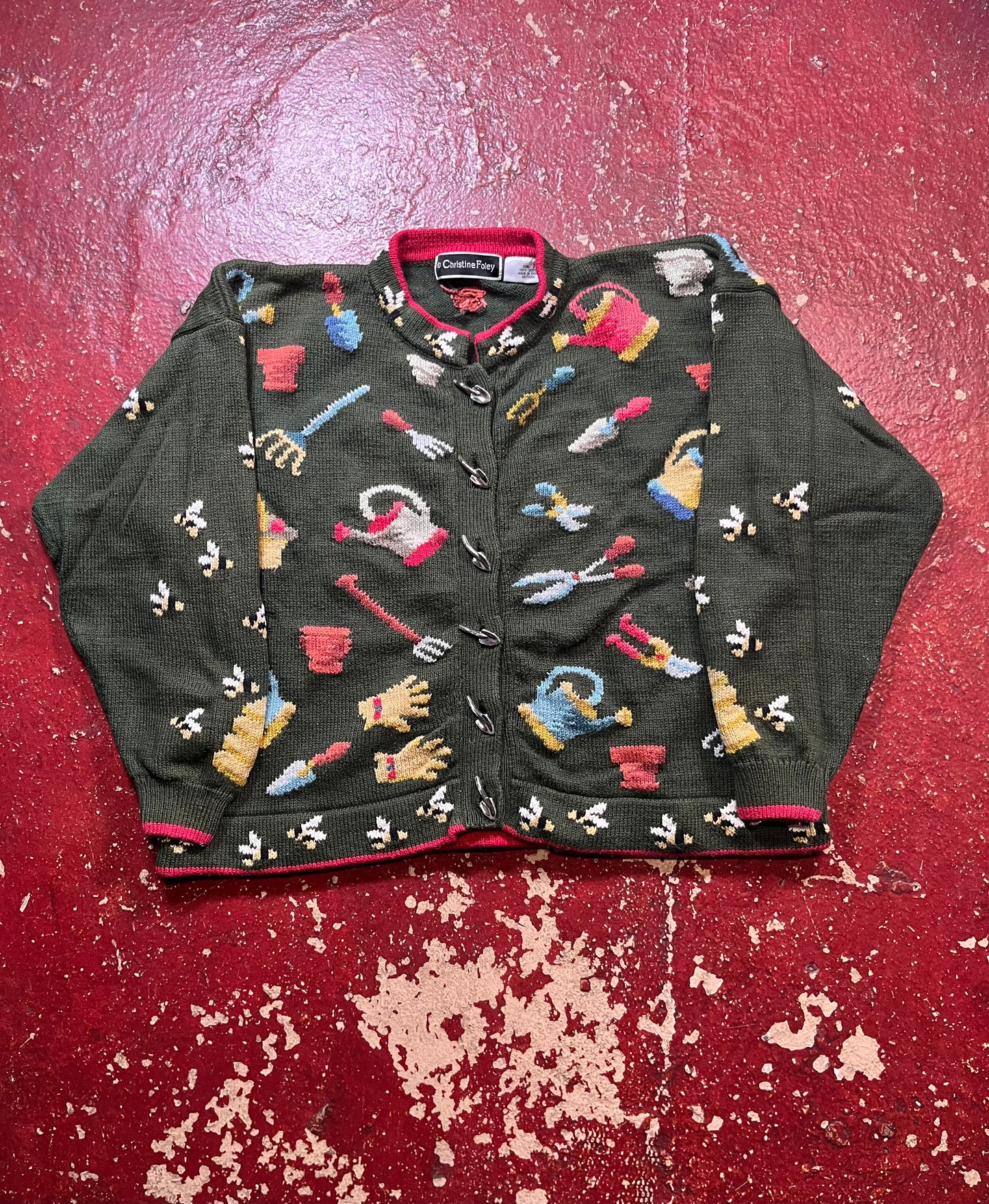 90s Christine Foley Gardening Cardigan