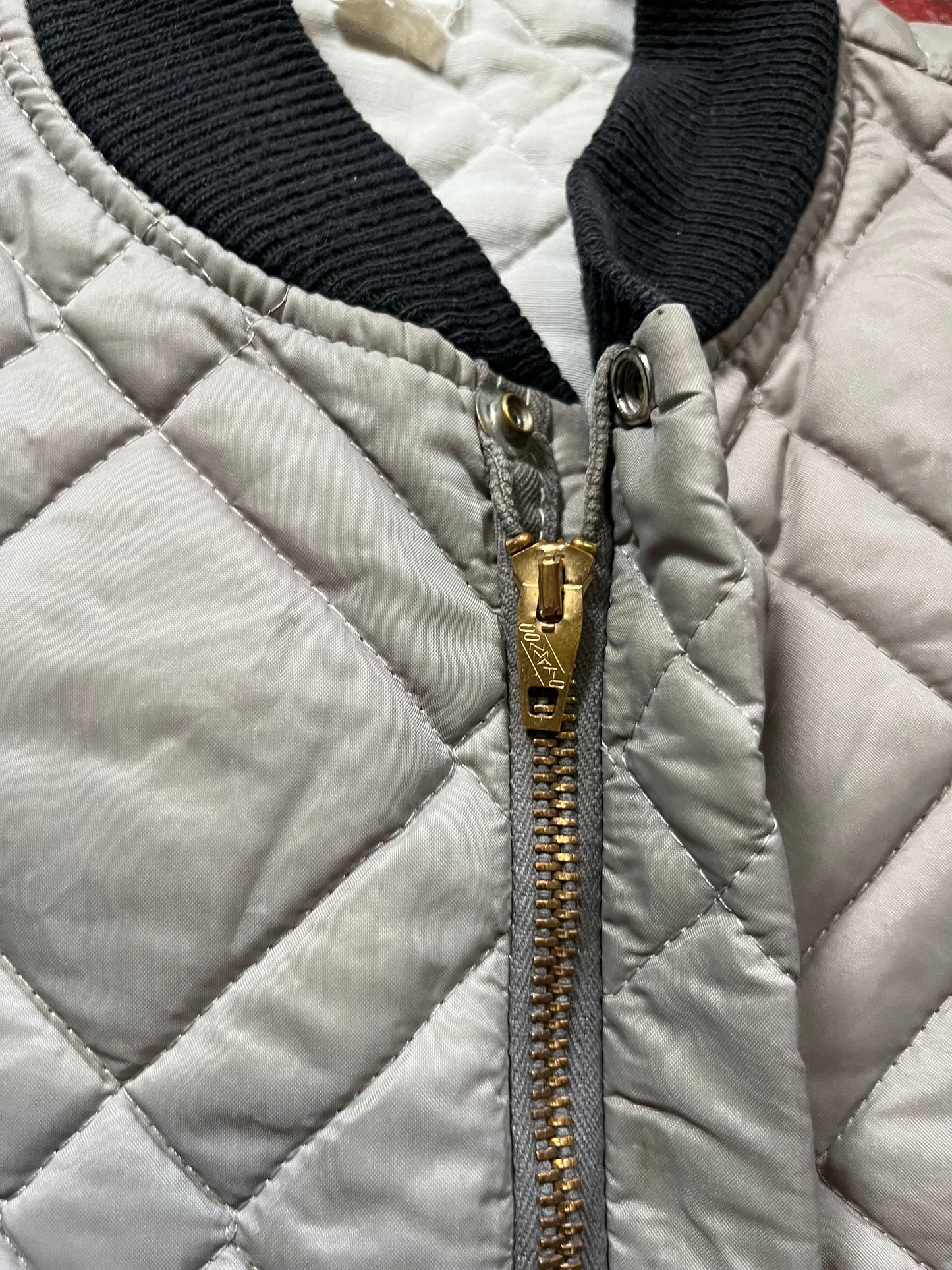 50s Penneys Towncraft Grey Quilted Jacket