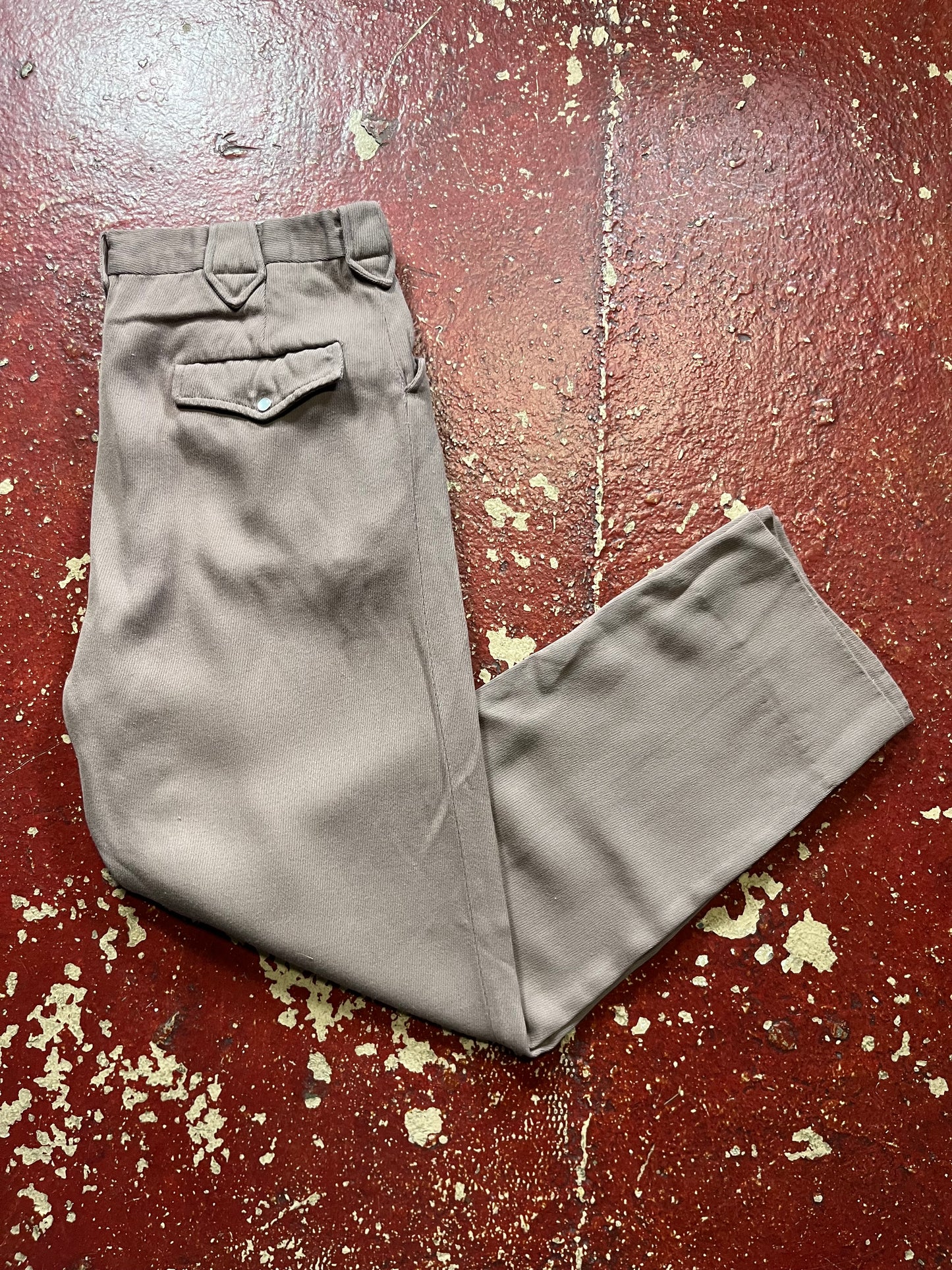 50s Saddle Sturdy Gabardine Western Pants