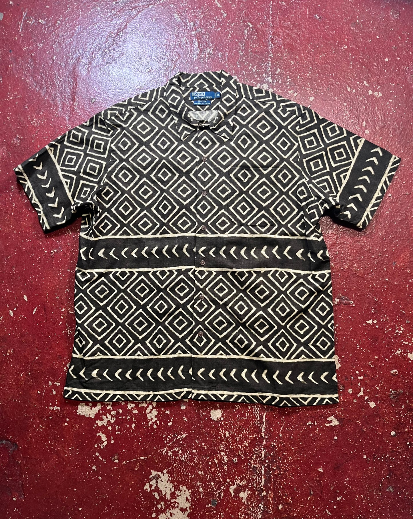 90s Polo Clayton Short Sleeve Button Up Shirt