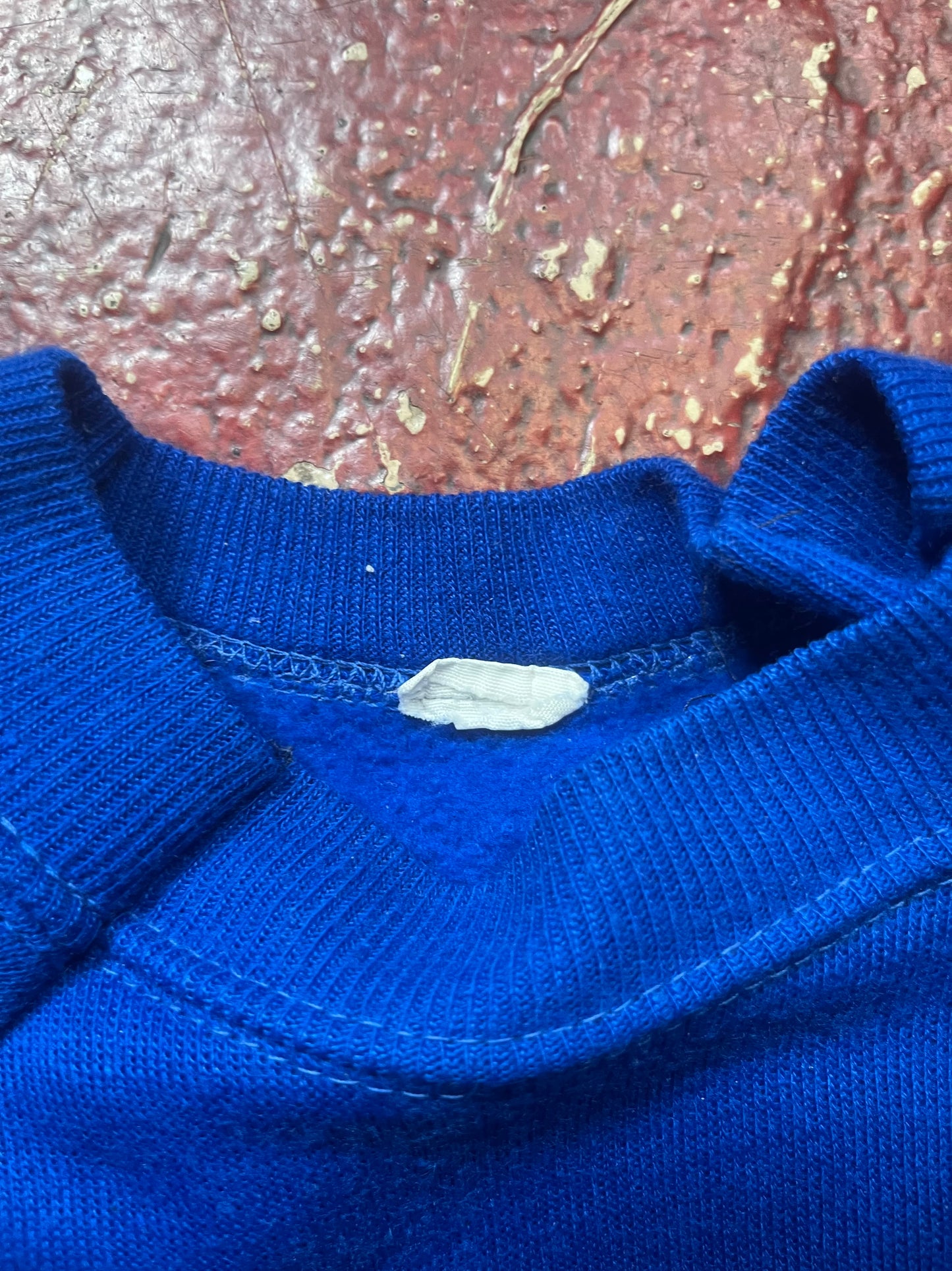 70s/80s Acrylic Blue Short Sleeve Crewneck