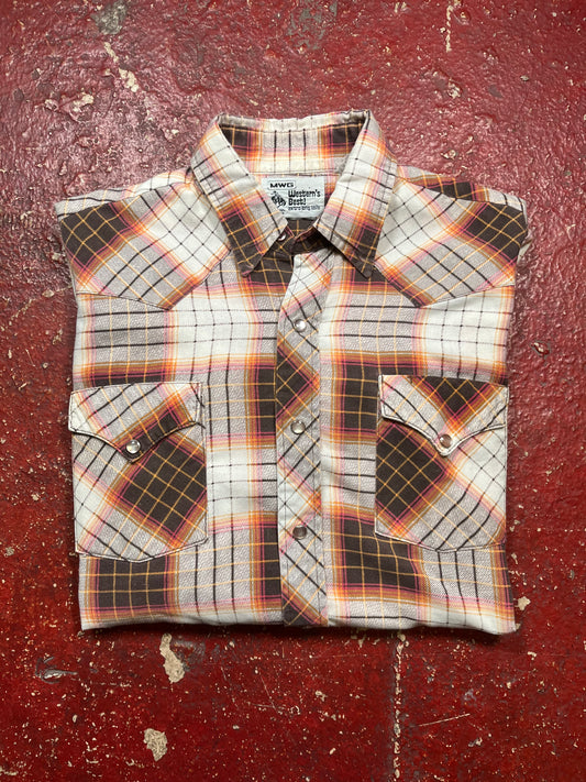 70s MWG Pearl Snap Cotton Flannel