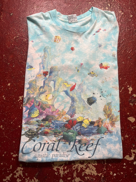 90s Liquid Blue Coral Reef Tee