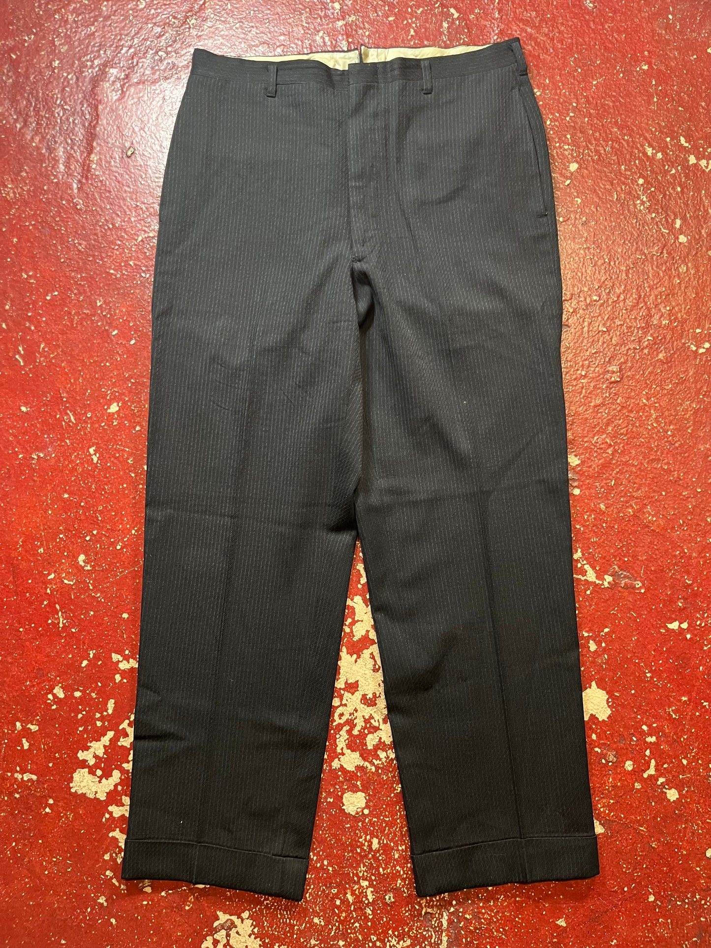 50s Black Drop Loop Pants