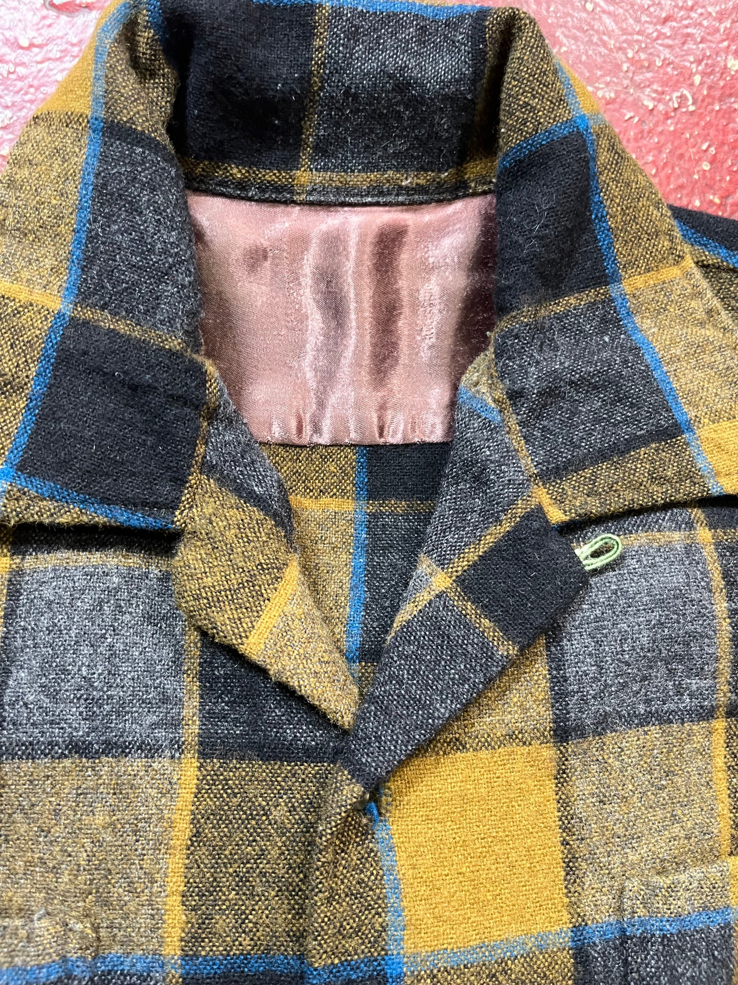 50s/60s Green & Black Loop Collar Board Shirt
