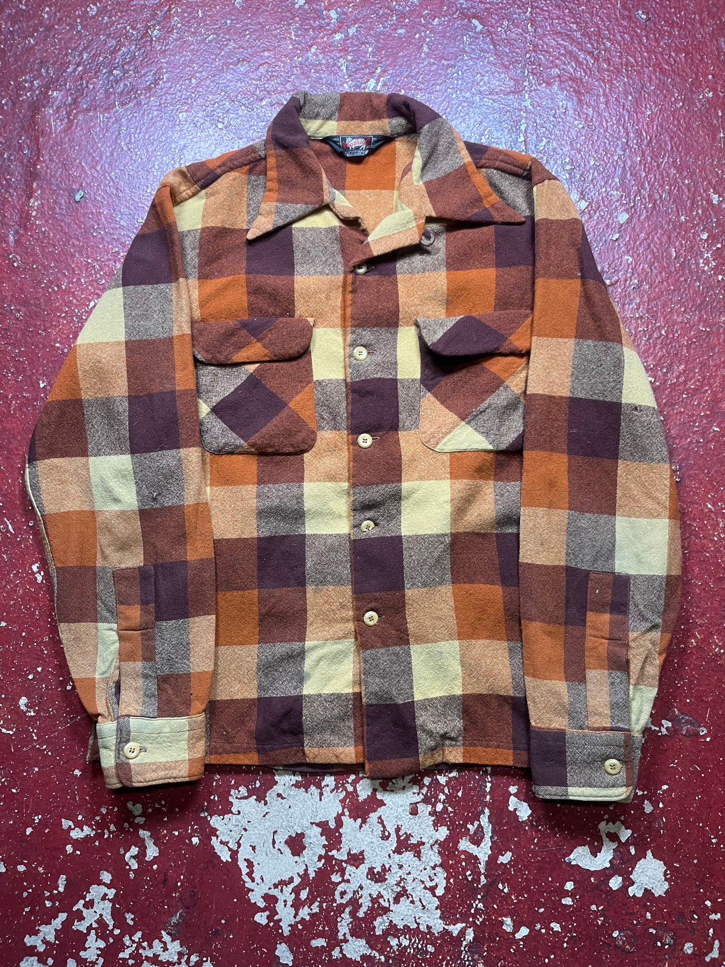 50s Woolrich Loop Collar Board Shirt