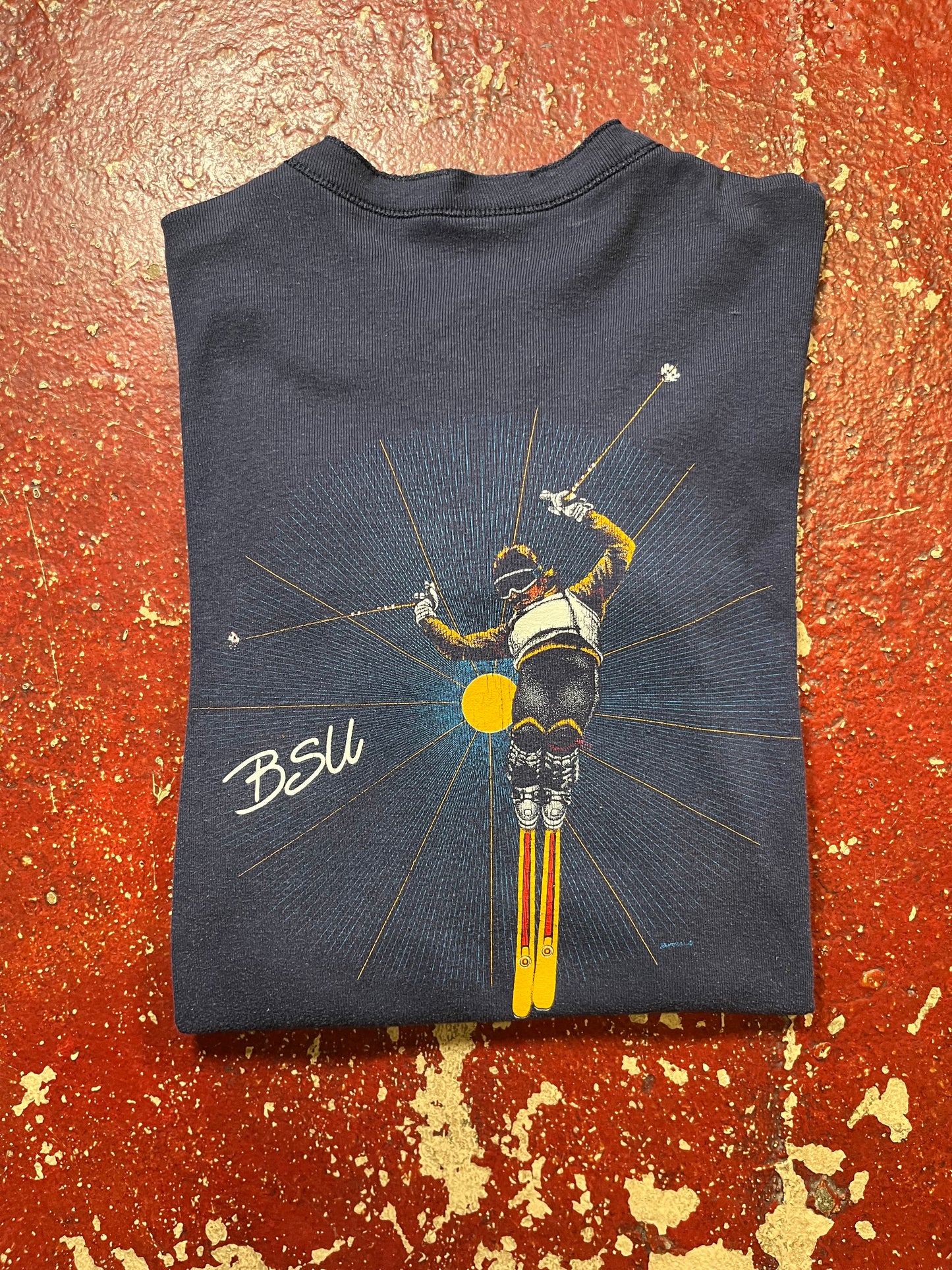 80s Boise State Ski Henley