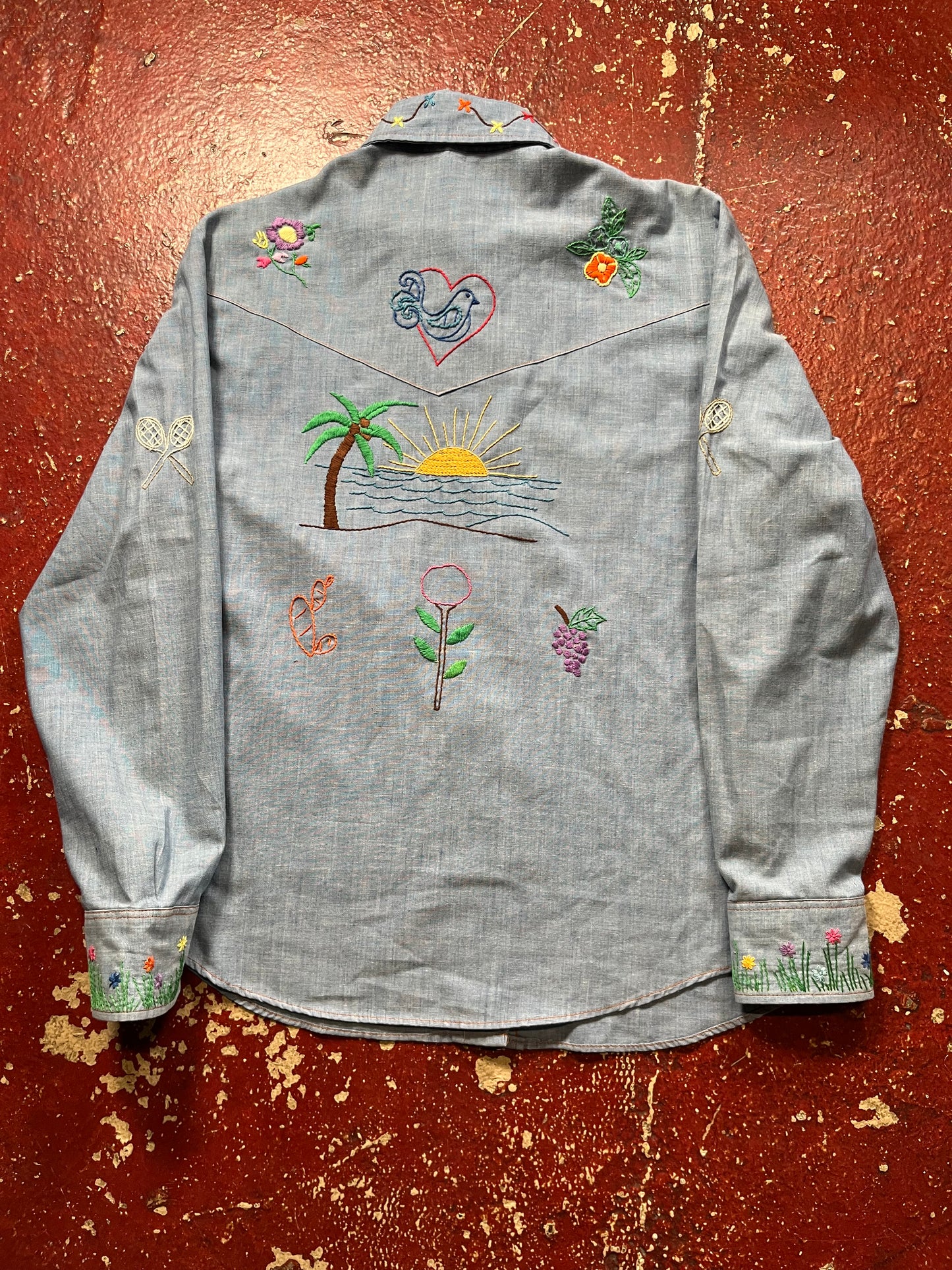 70s Levi’s Flowers Chambray Long Sleeve Shirt