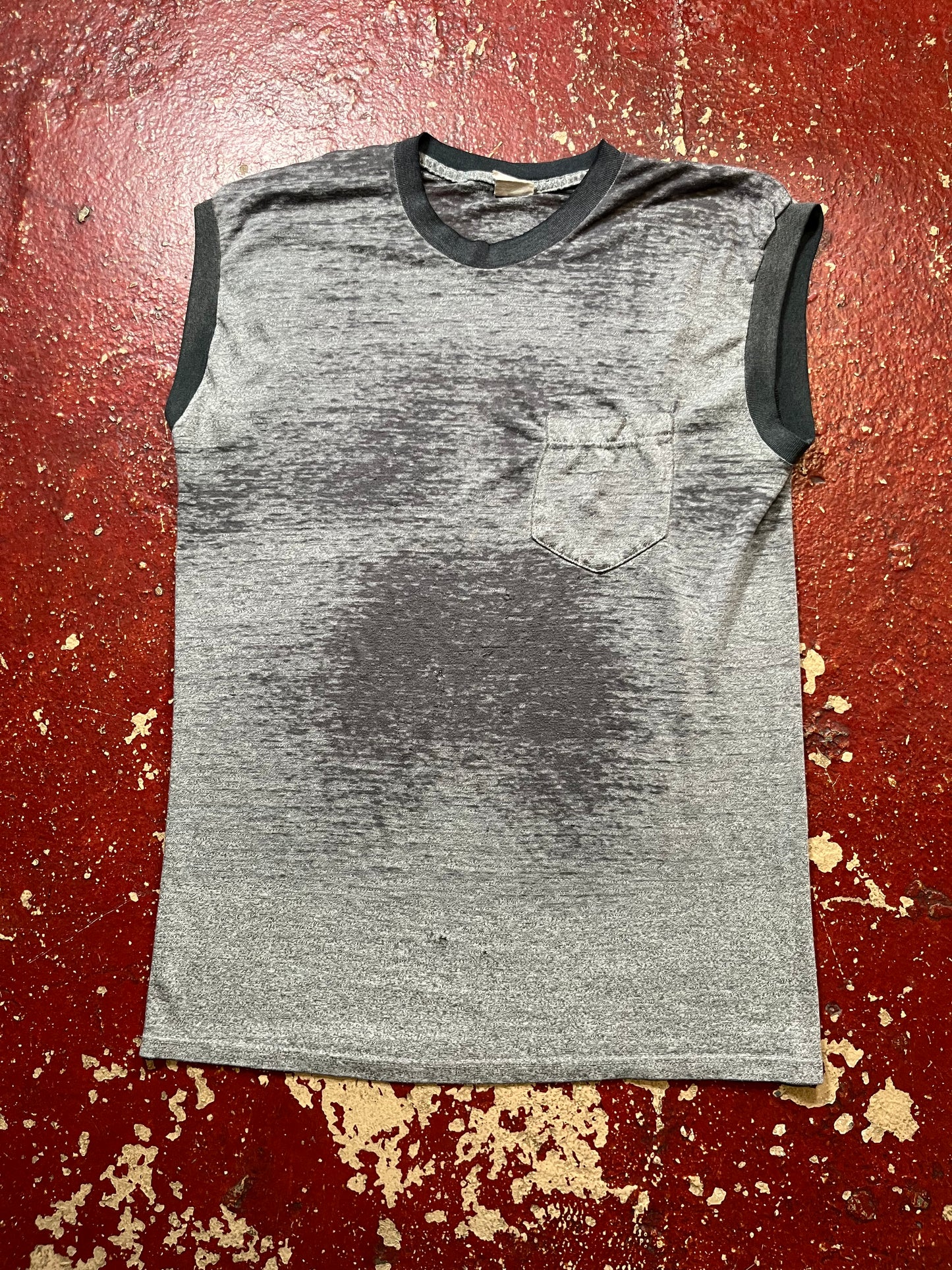 70s Grey Sleeveless Shirt