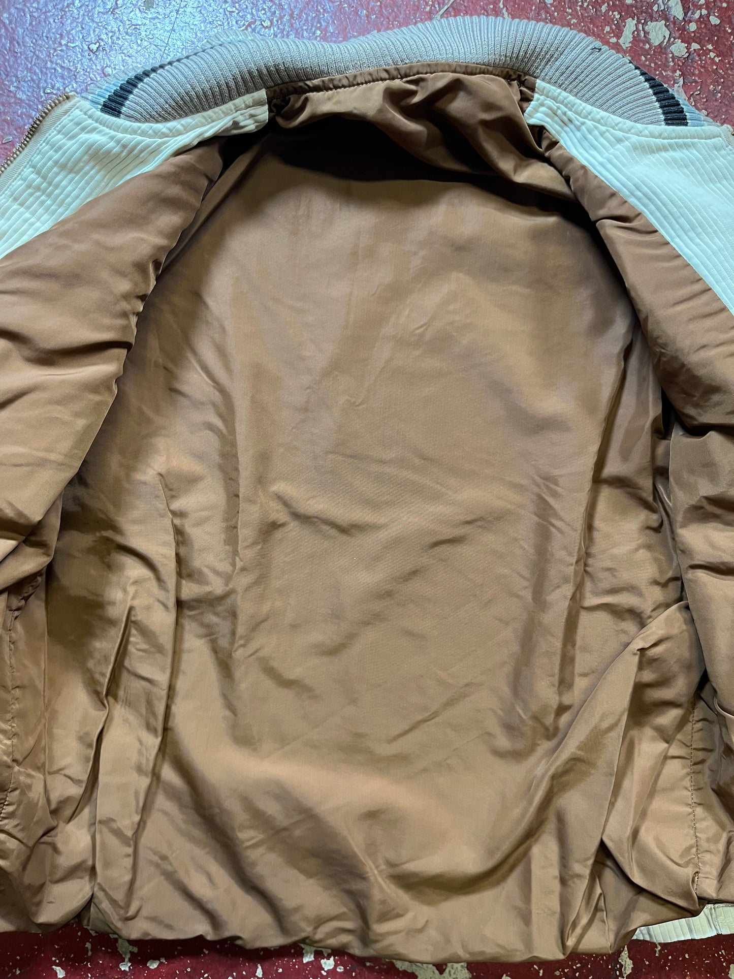 50s White Corduroy Shawl Collar Jacket