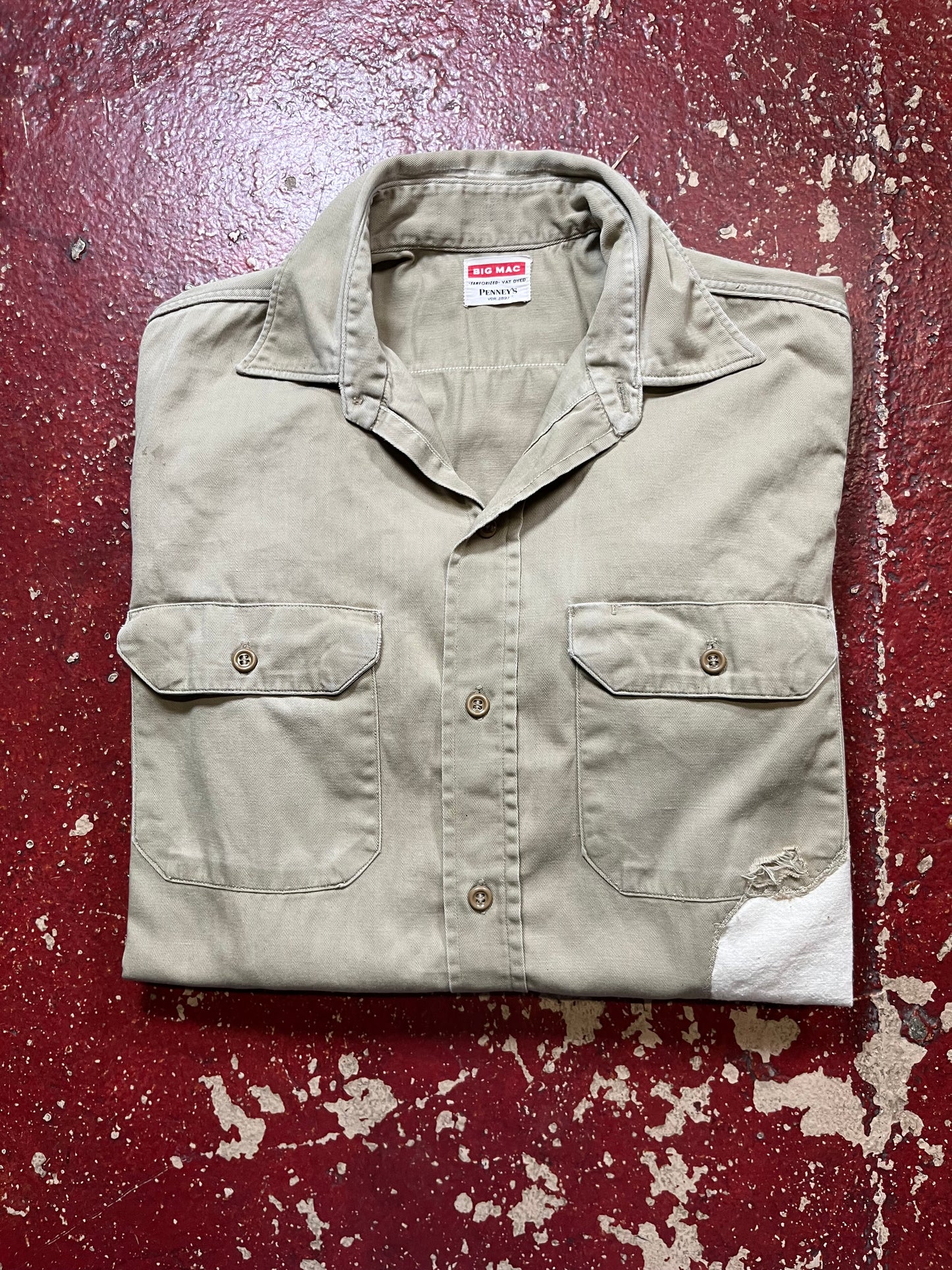 50s Penneys Big Mac Khaki Long Sleeve Shirt