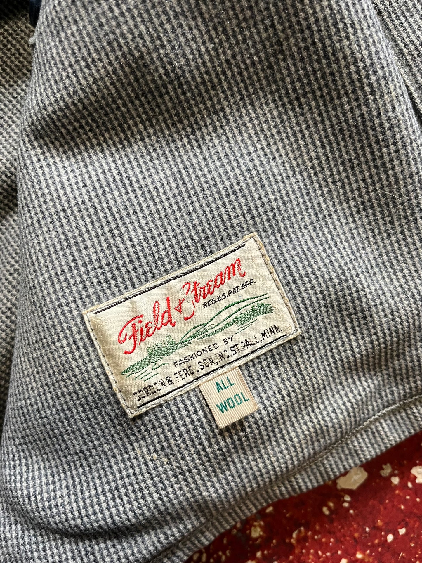 50s Field & Stream White & Black Mackinaw Jacket