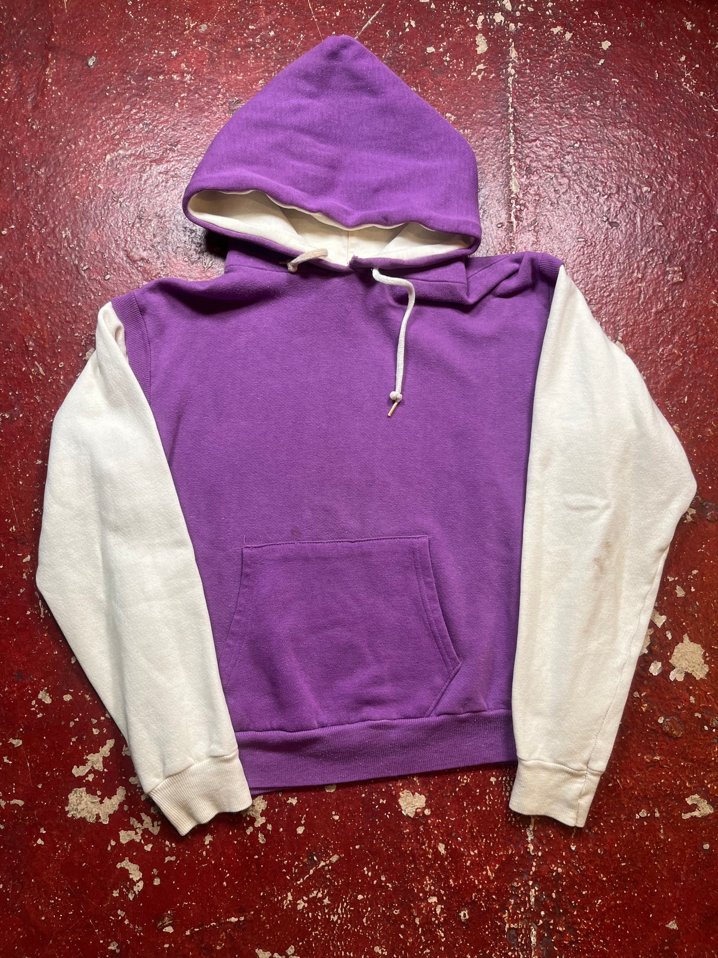 70s Purple & White Hoodie